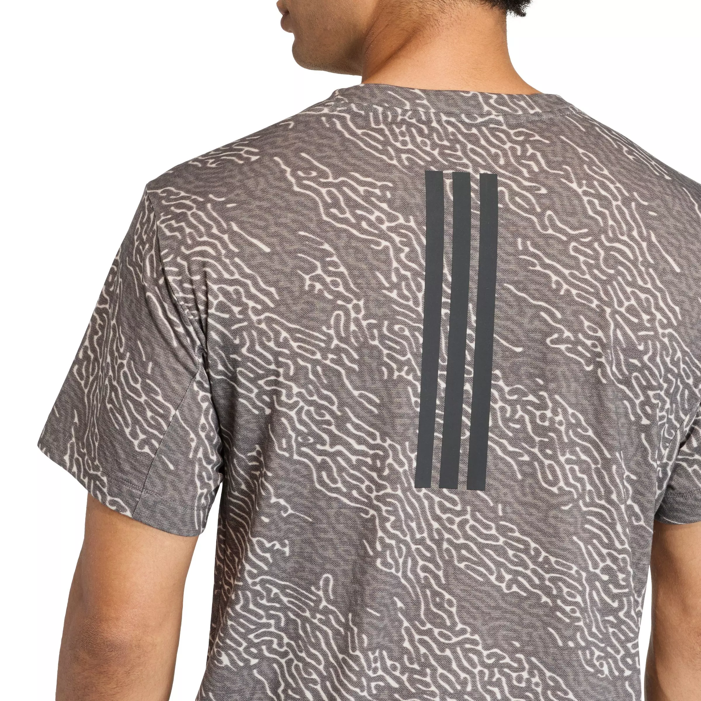 adidas Men's D4T PrimeLift All Over Print T-Shirt - Grey - GREY
