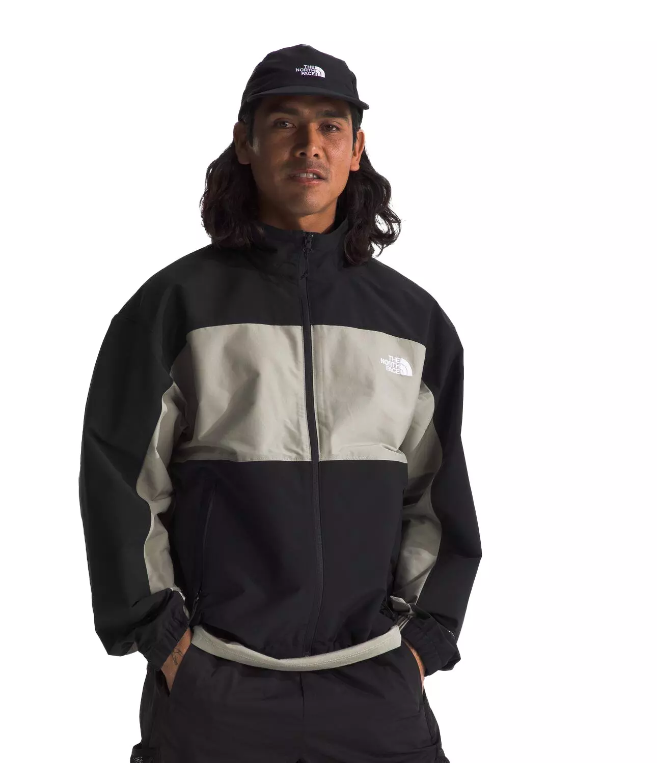 The North Face Men's Easy Wind Track Jacket -Black/Tan - BLACK/TAN