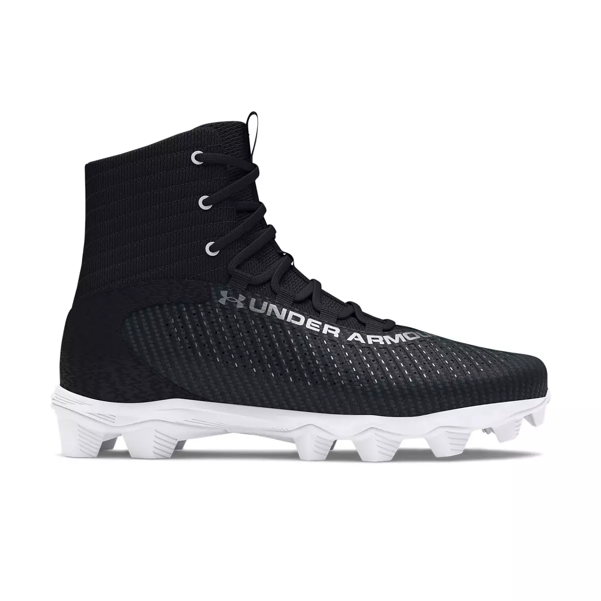 Under Armour Highlight 2 RM "Black/White/Metallic Silver" Men's Football Cleat - BLACK/WHITE/SILVER