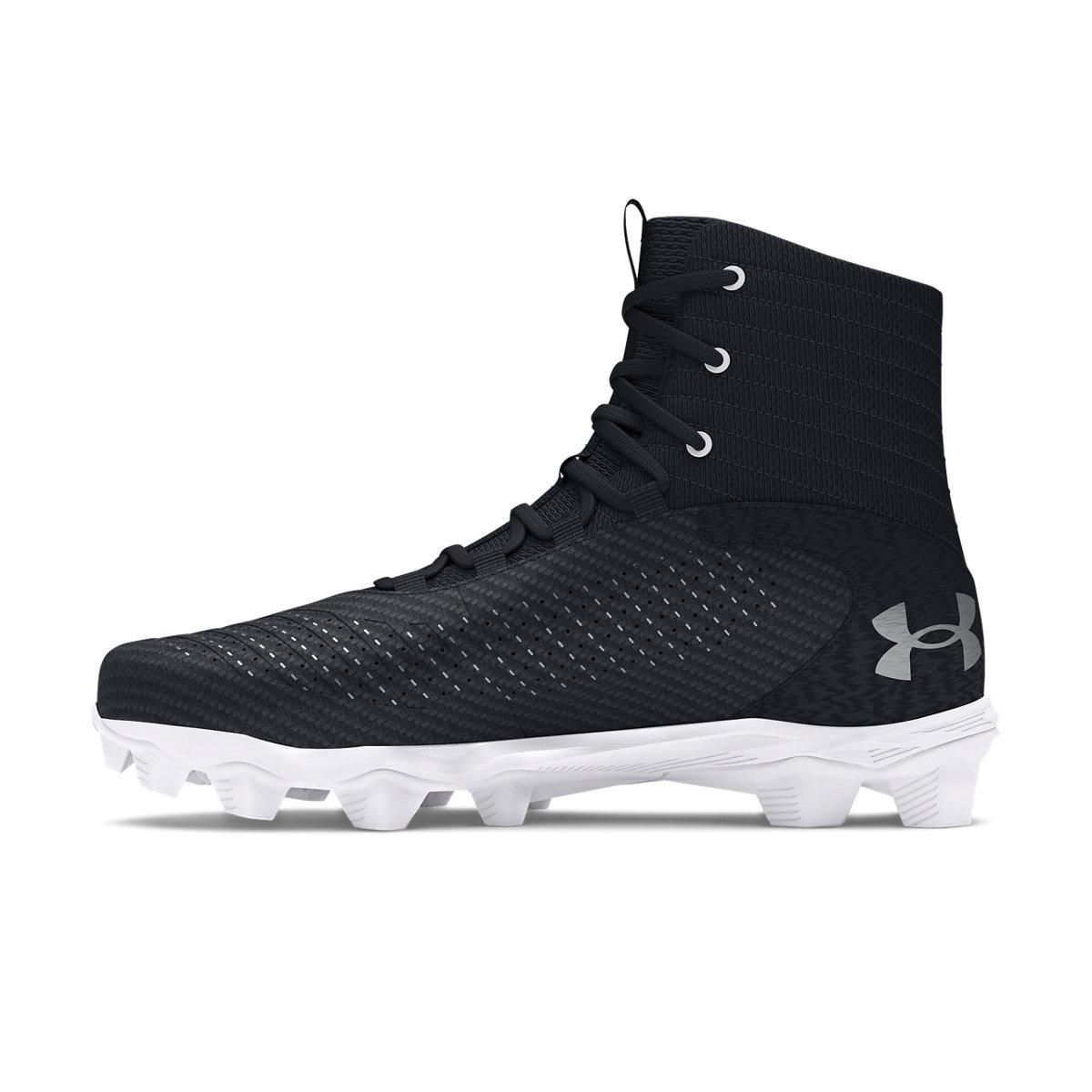 Under Armour Highlight 2 RM "Black/White/Metallic Silver" Men's Football Cleat - BLACK/WHITE/SILVER Thumbnail View 2