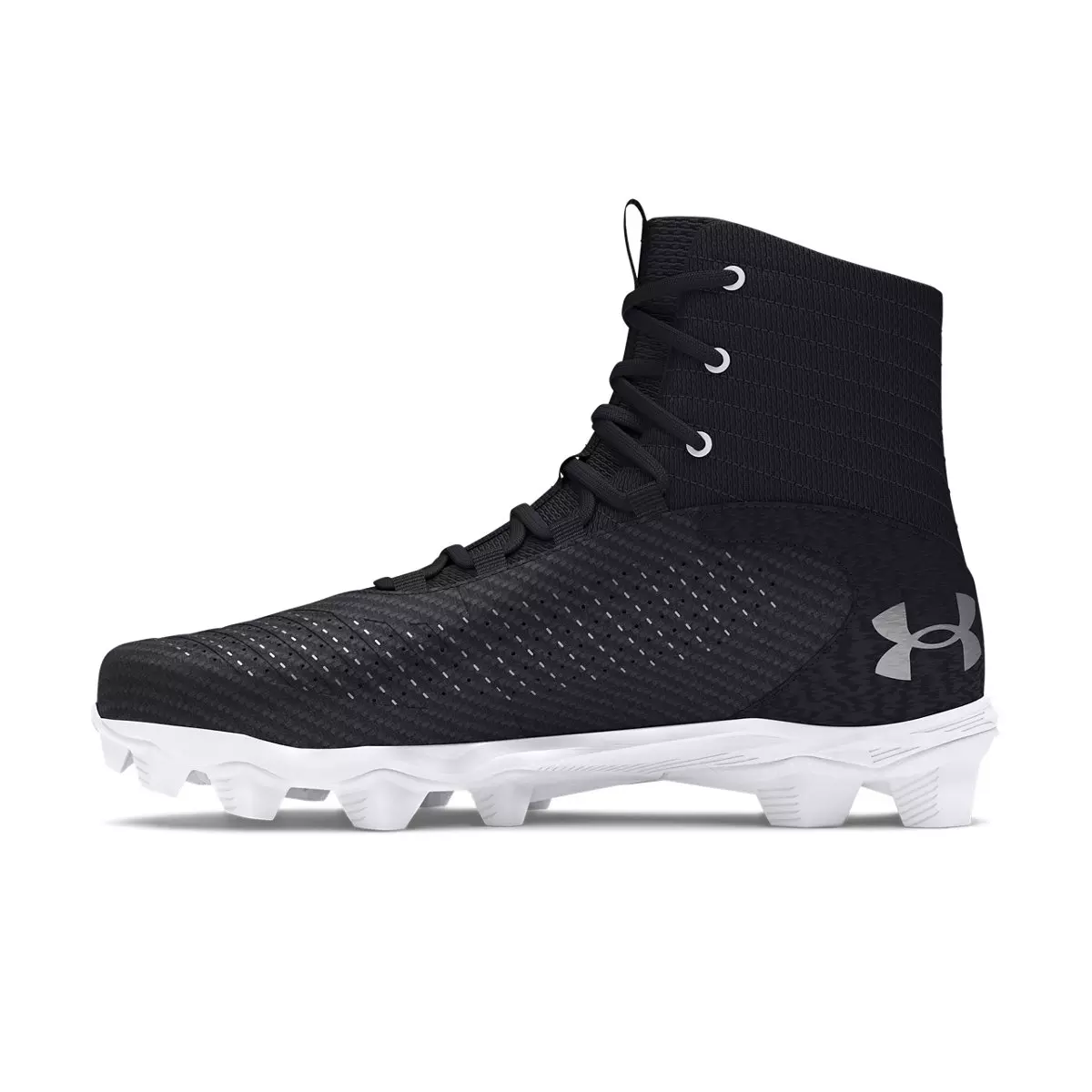 Under Armour Highlight 2 RM "Black/White/Metallic Silver" Men's Football Cleat - BLACK/WHITE/SILVER