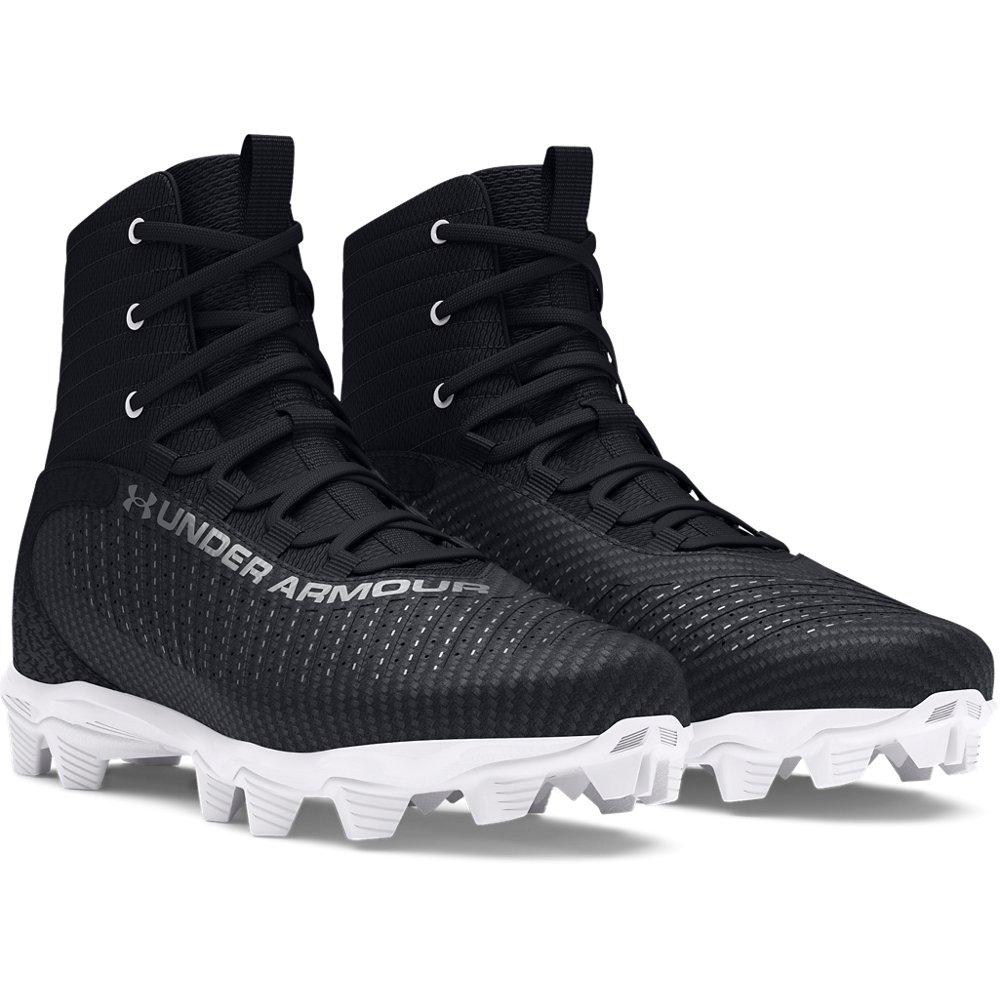 Under Armour Highlight 2 RM "Black/White/Metallic Silver" Men's Football Cleat - BLACK/WHITE/SILVER Thumbnail View 3