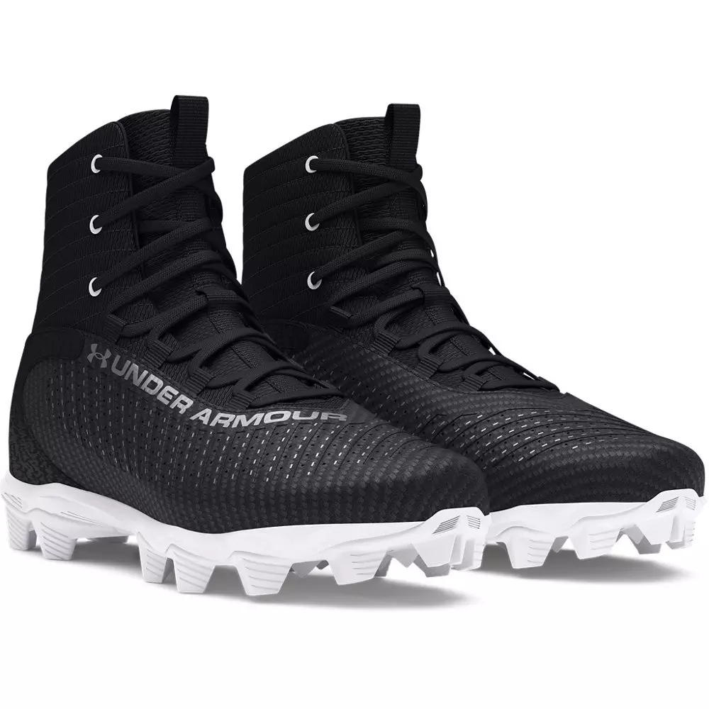 Under Armour Highlight 2 RM "Black/White/Metallic Silver" Men's Football Cleat - BLACK/WHITE/SILVER