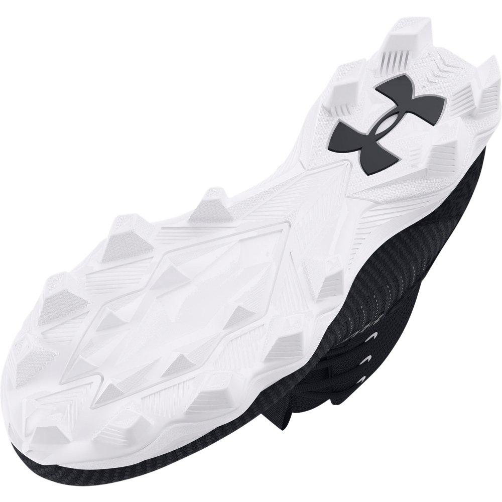 Under Armour Highlight 2 RM "Black/White/Metallic Silver" Men's Football Cleat - BLACK/WHITE/SILVER Thumbnail View 5