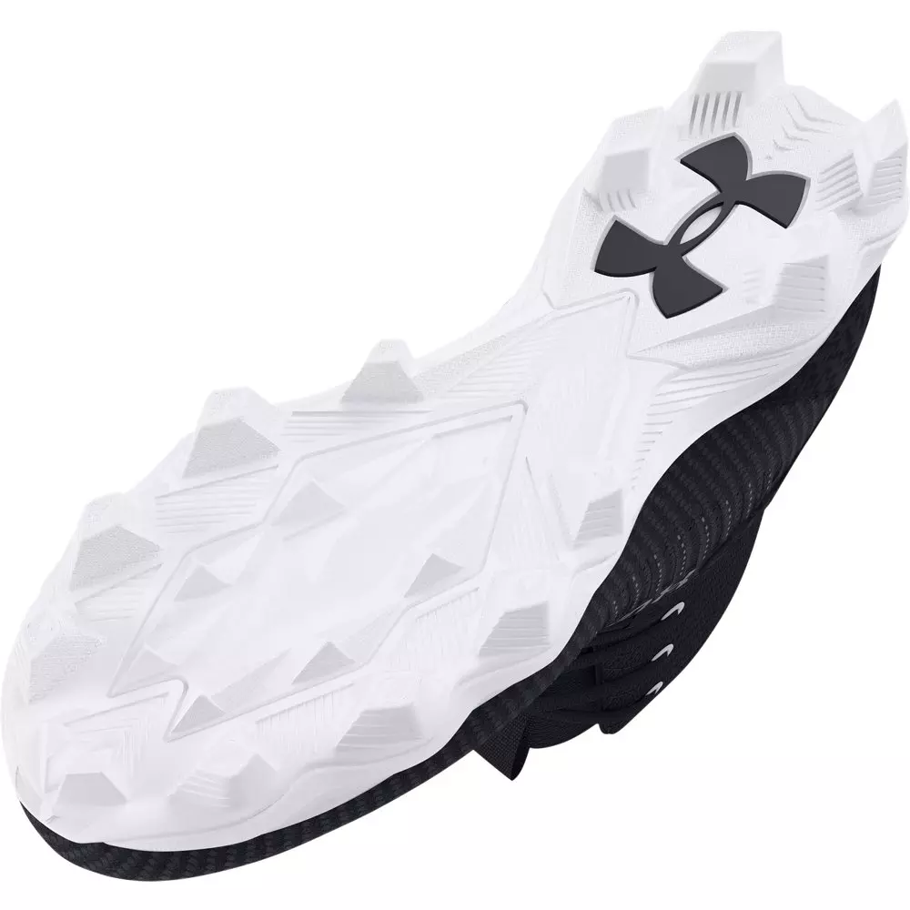 Under Armour Highlight 2 RM "Black/White/Metallic Silver" Men's Football Cleat - BLACK/WHITE/SILVER