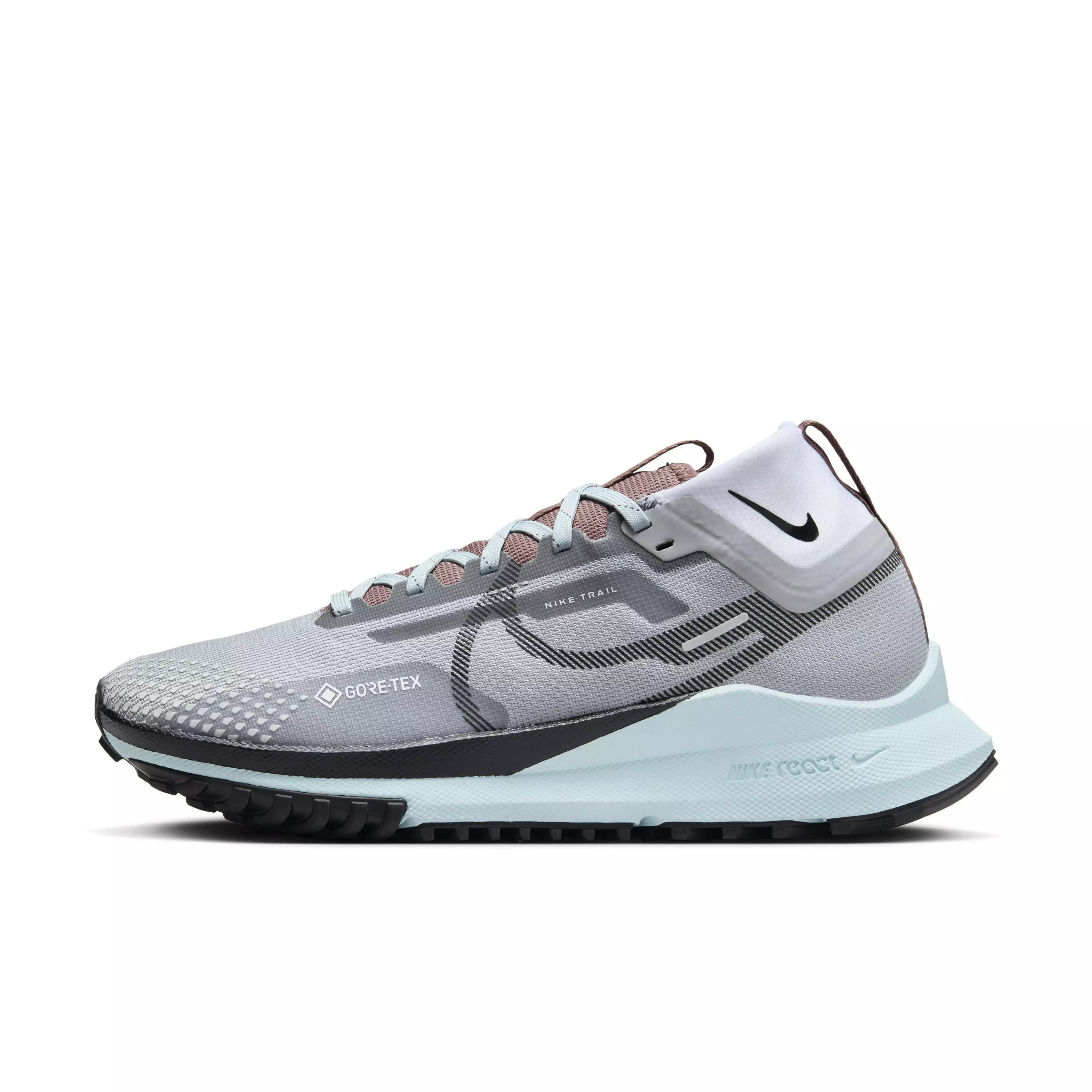 Nike Pegasus Trail 4 GORE-TEX "Light Smoke Grey/Glacier Blue/Football Grey/Black" Women's Trail Running Shoe - LT GREY/BLUE/GREY/BLACK