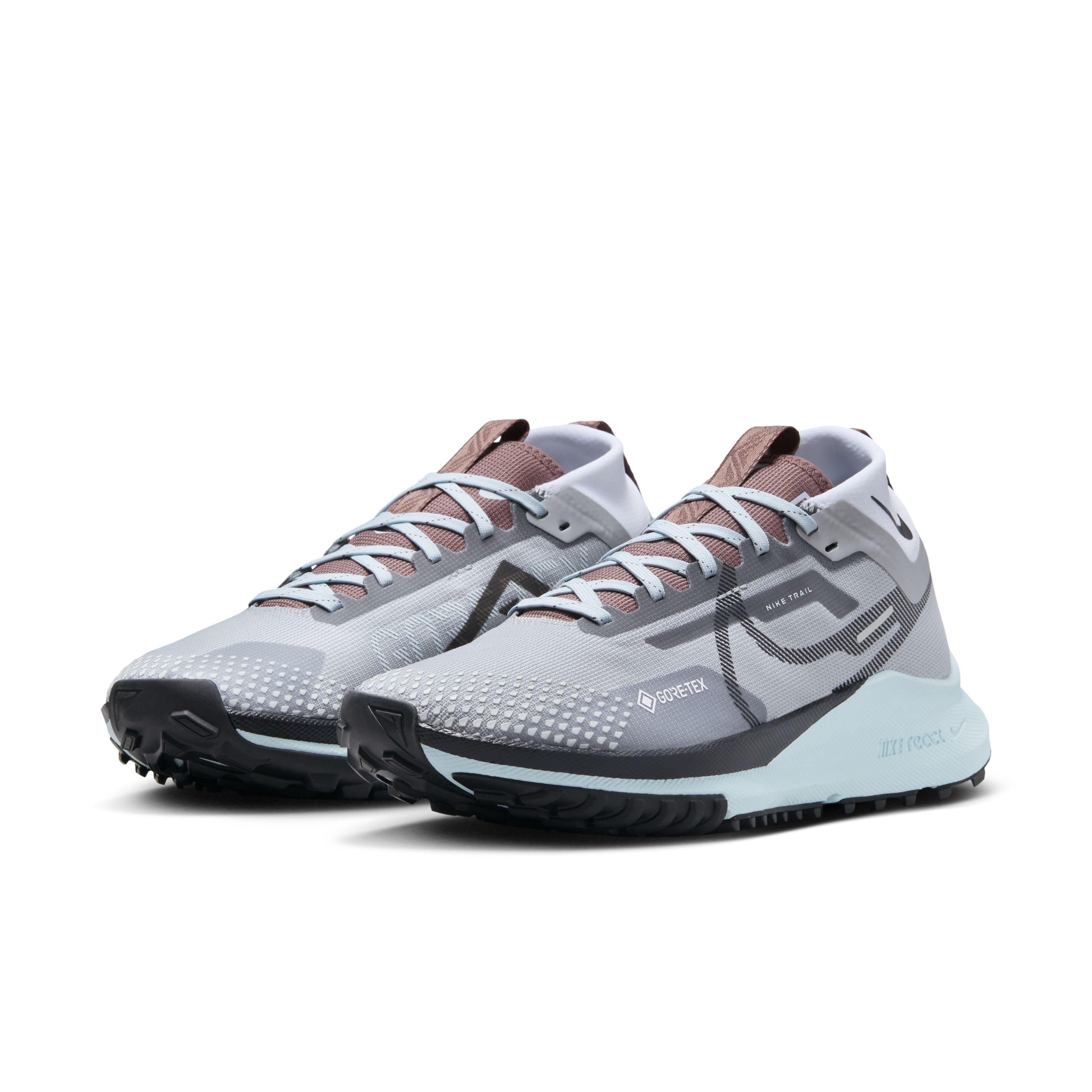 Nike Pegasus Trail 4 GORE-TEX "Light Smoke Grey/Glacier Blue/Football Grey/Black" Women's Trail Running Shoe - LT GREY/BLUE/GREY/BLACK Thumbnail View 3