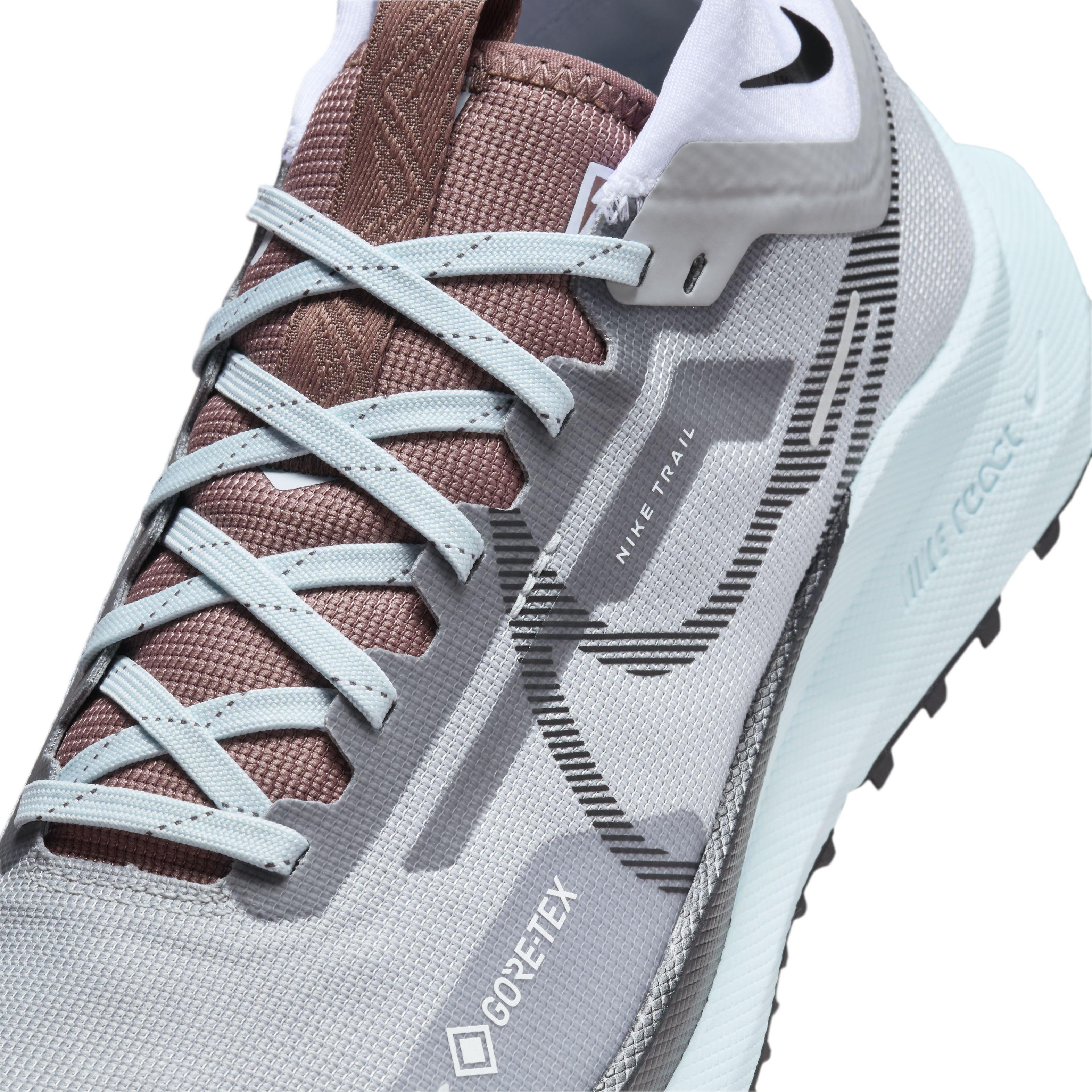 Nike Pegasus Trail 4 GORE-TEX "Light Smoke Grey/Glacier Blue/Football Grey/Black" Women's Trail Running Shoe - LT GREY/BLUE/GREY/BLACK Thumbnail View 7