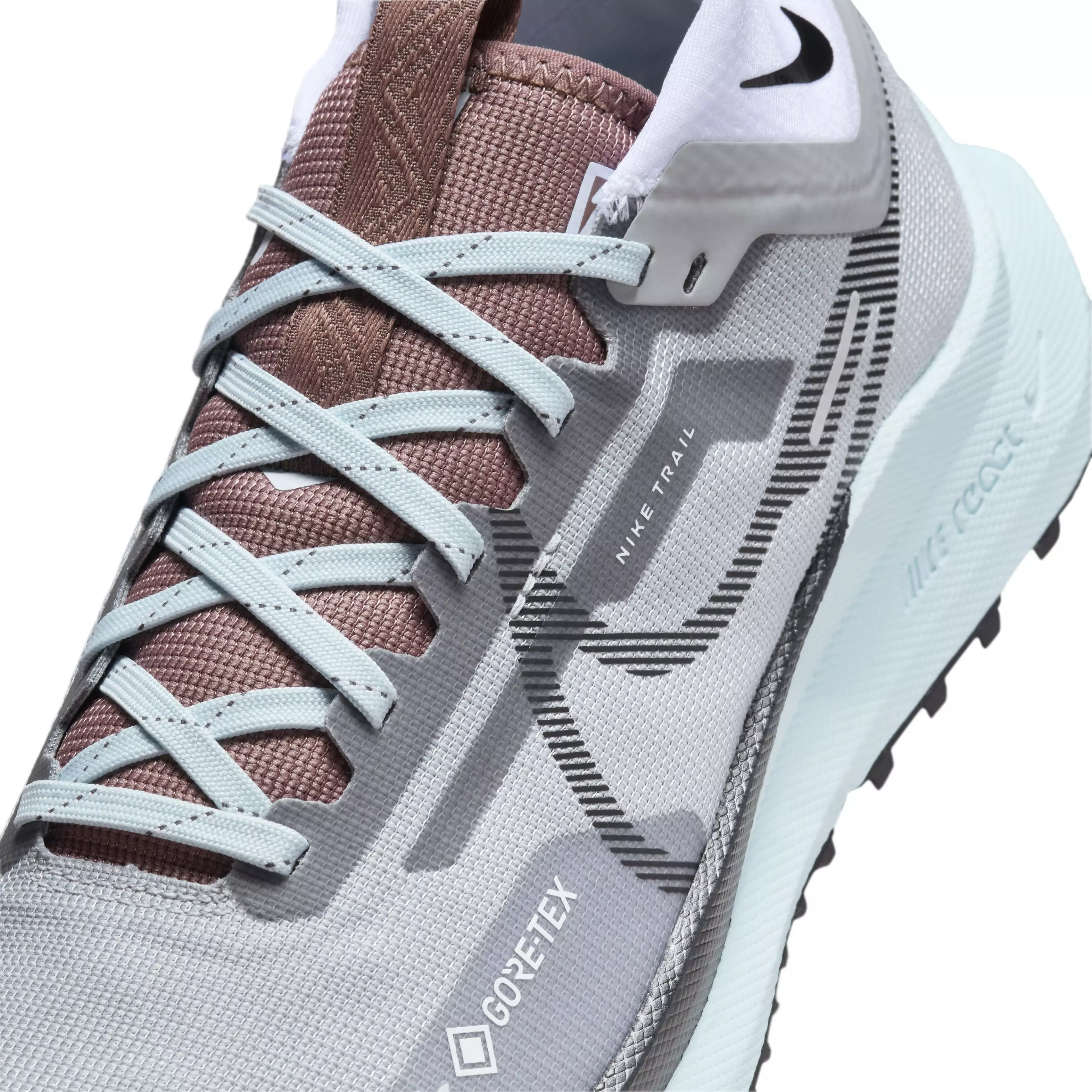Nike Pegasus Trail 4 GORE-TEX "Light Smoke Grey/Glacier Blue/Football Grey/Black" Women's Trail Running Shoe - LT GREY/BLUE/GREY/BLACK