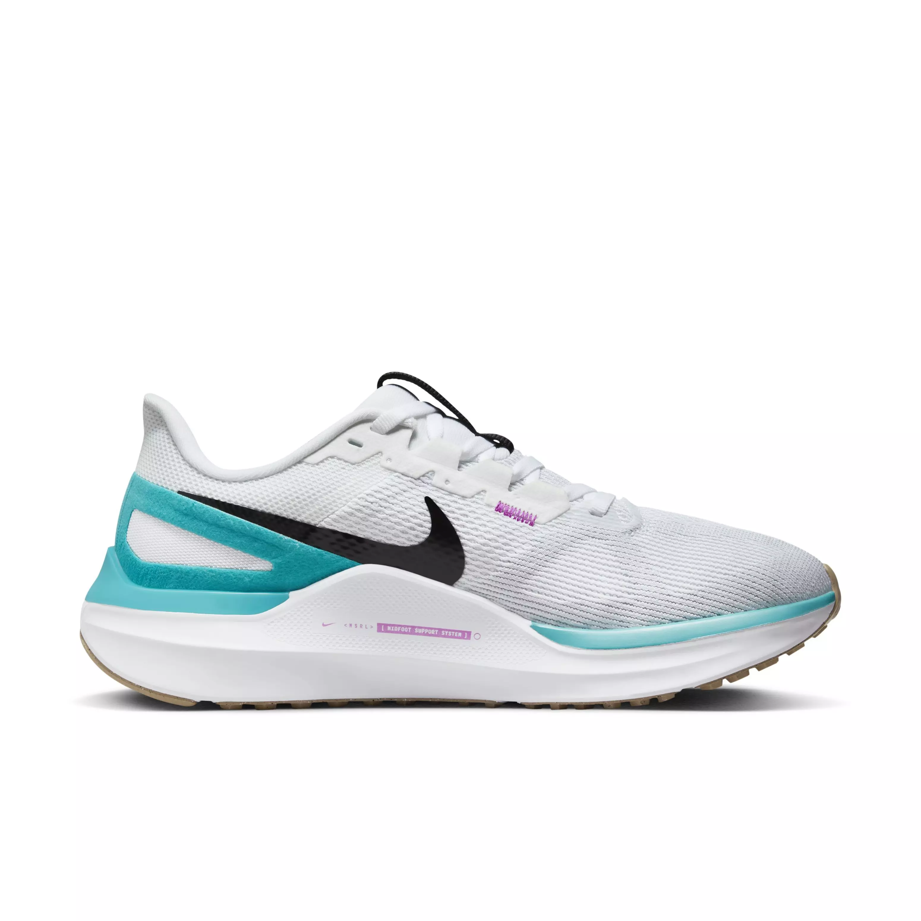 Nike Structure 25 "White/Pure Platinum/Dusty Cactus/Black" Women's Running Shoe - WHITE/PLATINUM/CACTUS/BLACK