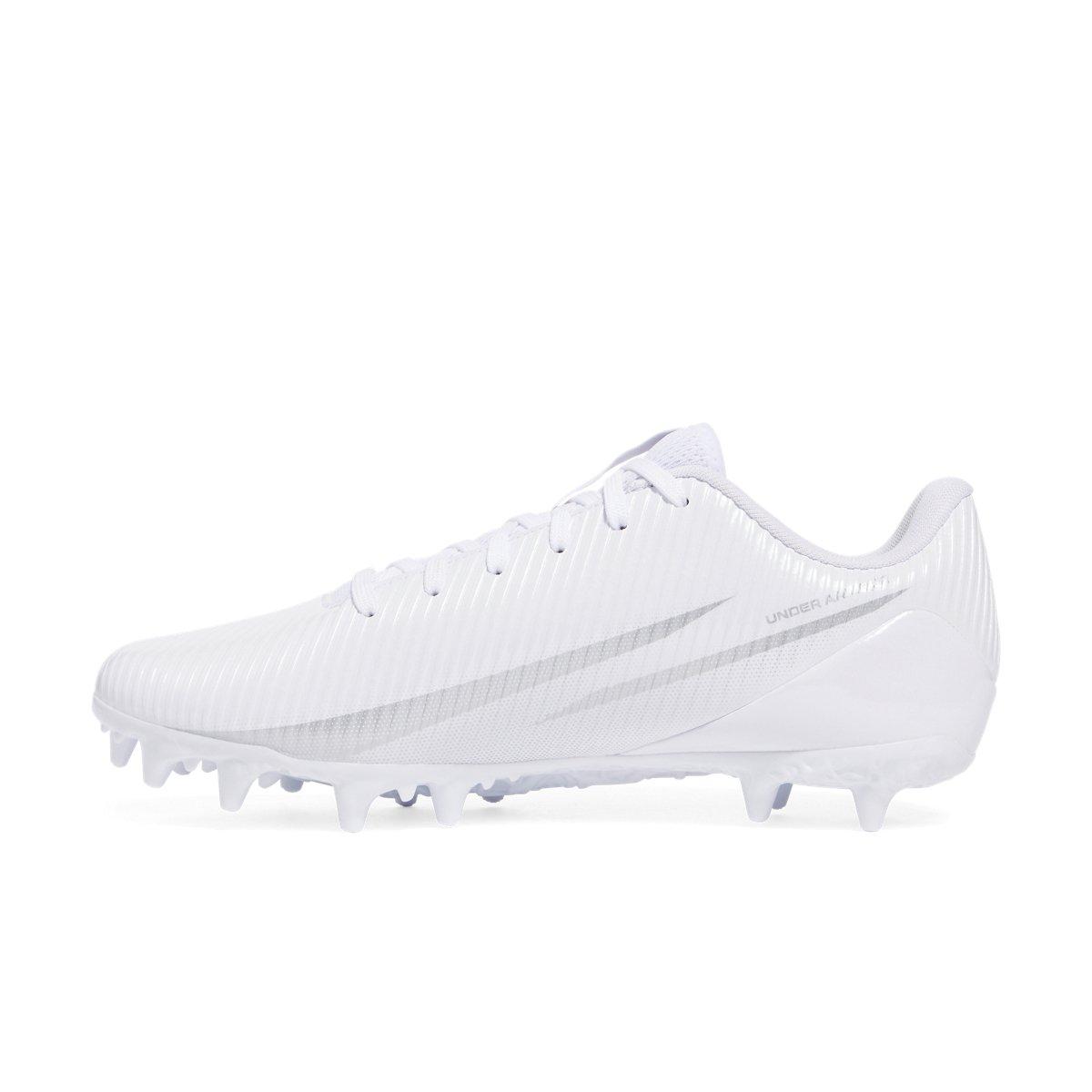 Under Armour Blur Select "White/Metallic Silver/Metallic Silver" Men's Football Cleat - WHITE/SILVER/SILVER Thumbnail View 2
