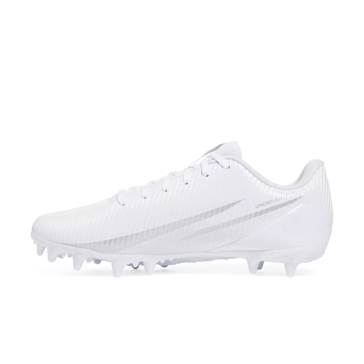 Under Armour Blur Select "White/Metallic Silver/Metallic Silver" Men's Football Cleat - WHITE/SILVER/SILVER