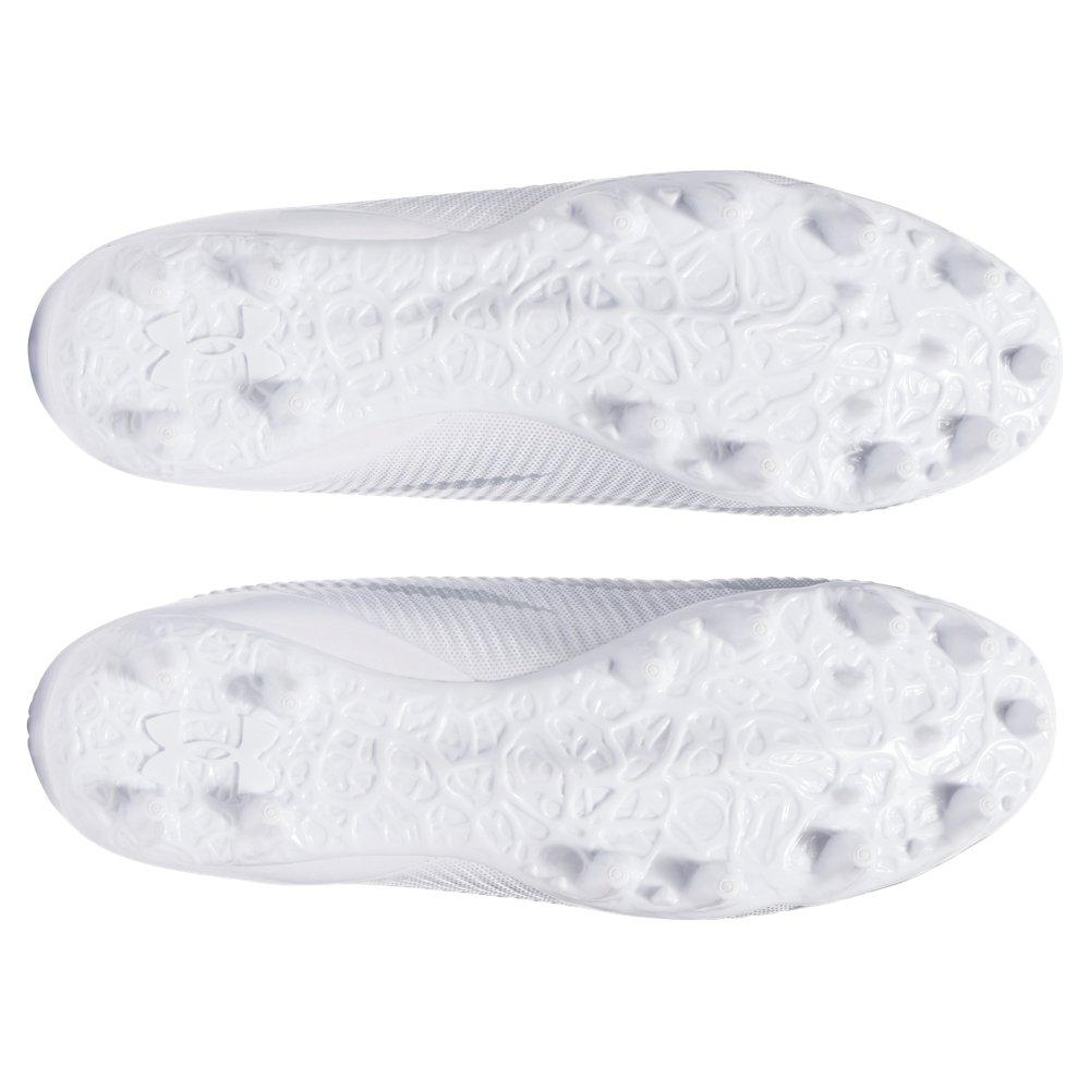 Under Armour Blur Select "White/Metallic Silver/Metallic Silver" Men's Football Cleat - WHITE/SILVER/SILVER Thumbnail View 5