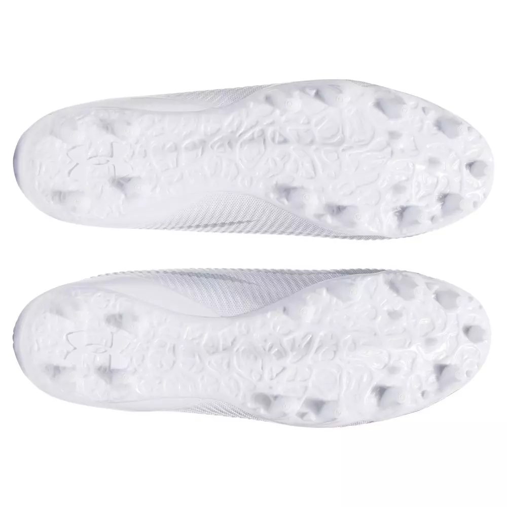 Under Armour Blur Select "White/Metallic Silver/Metallic Silver" Men's Football Cleat - WHITE/SILVER/SILVER
