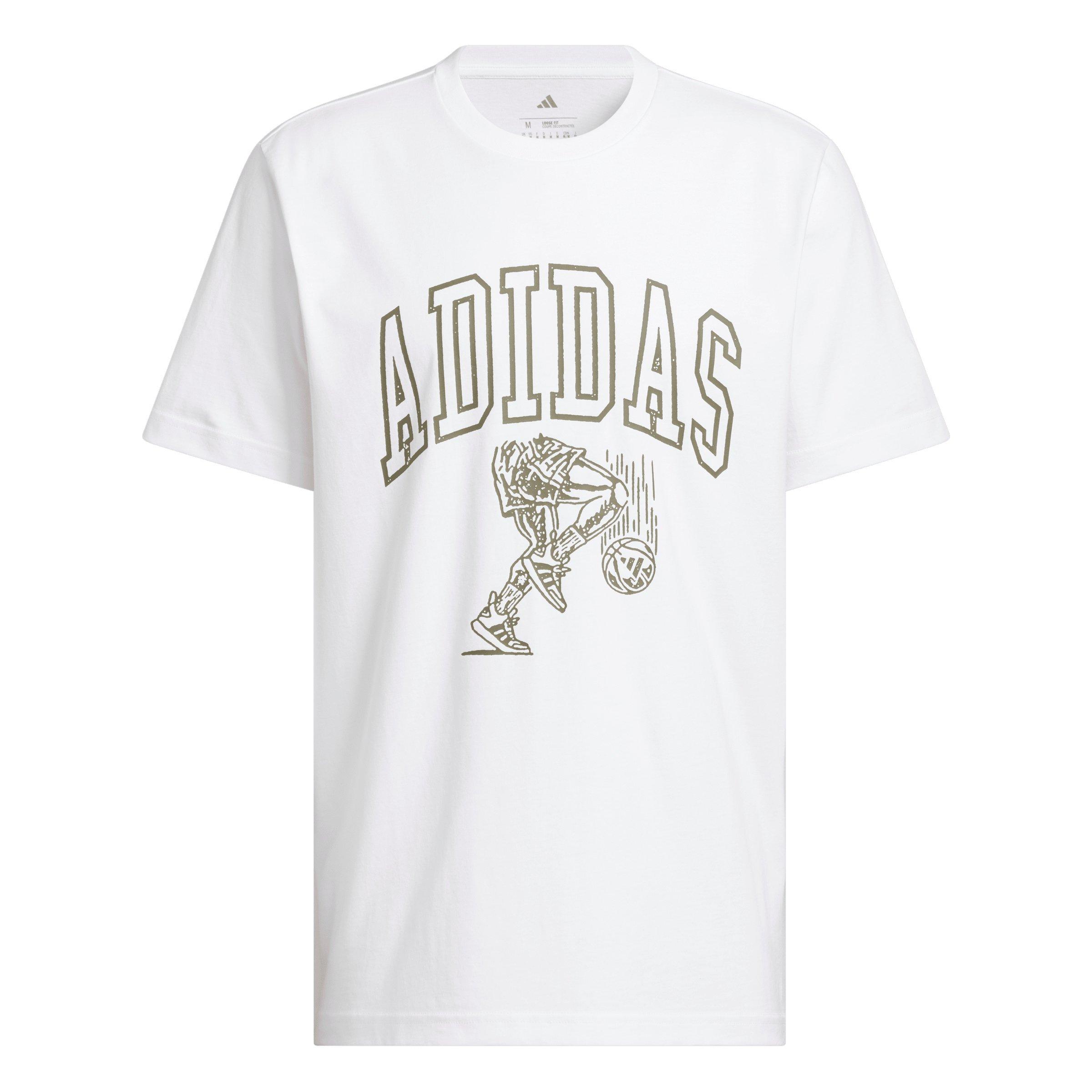 adidas Men's Collegiate Arch Graphic T-Shirt - White - WHITE Thumbnail View 6
