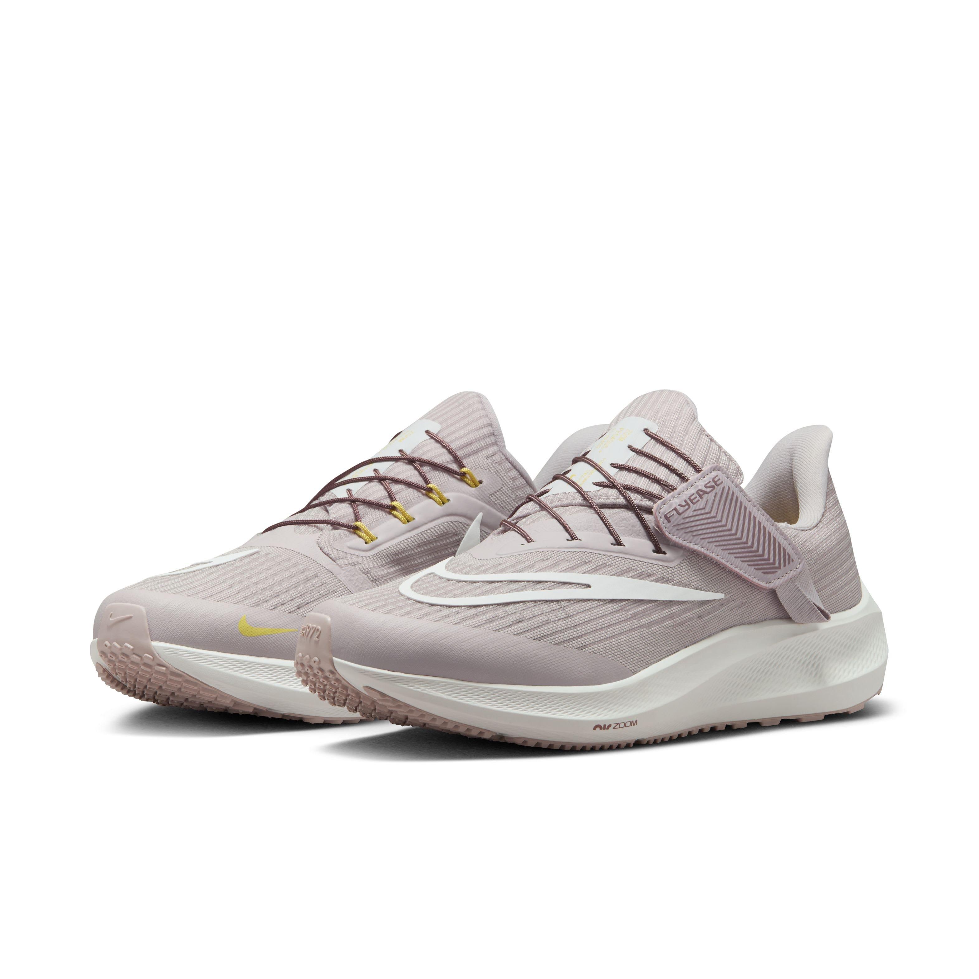 Nike Pegasus FlyEase "Platinum Violet/Smokey Mauve/Saturn Gold/Summit White" Women's Running Shoe - VIOLET/MAUVE/GOLD/WHITE Thumbnail View 3