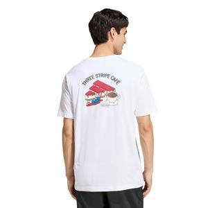 adidas Men's Coffee Cafe Cheesecake Graphic T-Shirt - White