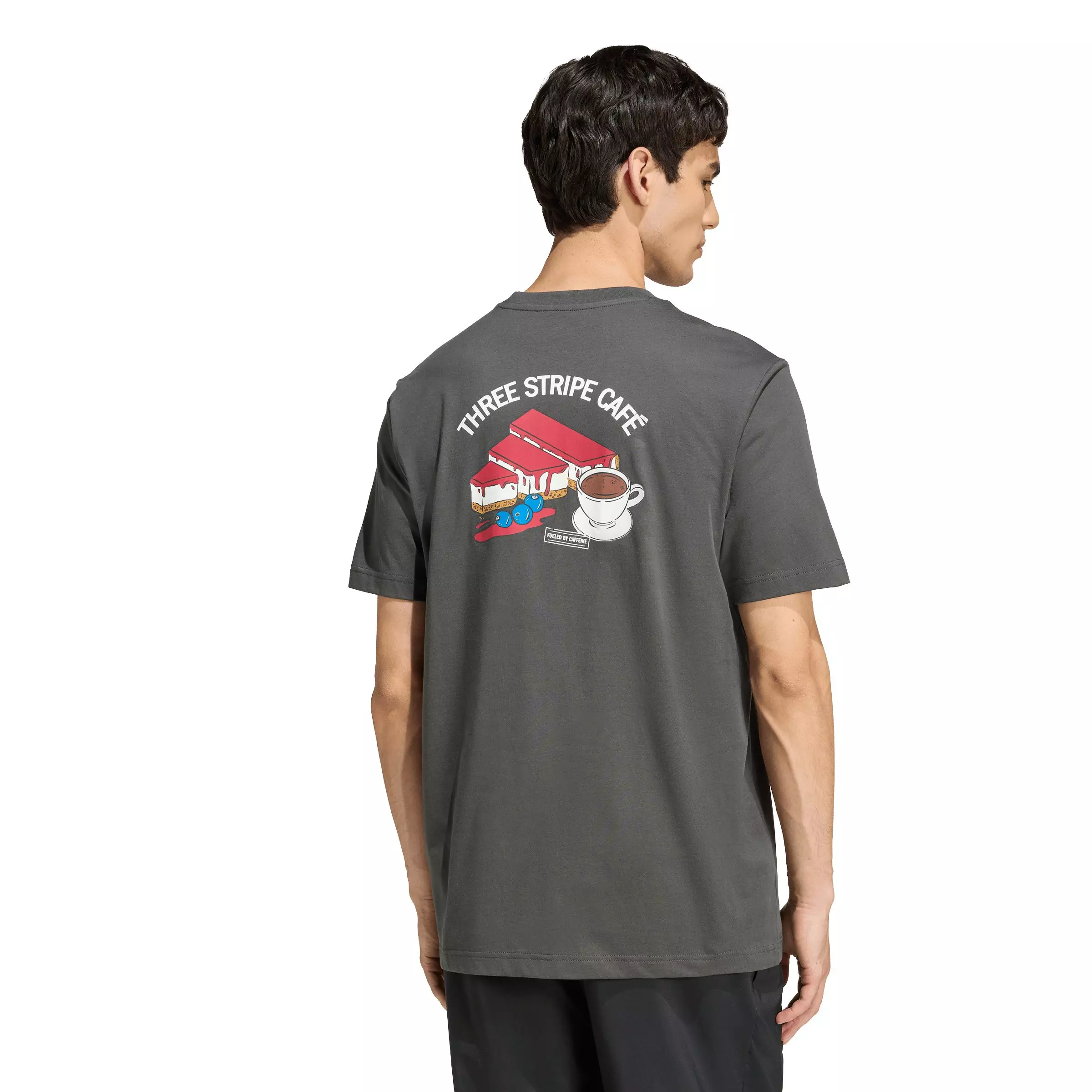 adidas Men's Coffee Cafe Cheesecake Graphic T-Shirt - Grey - GREY