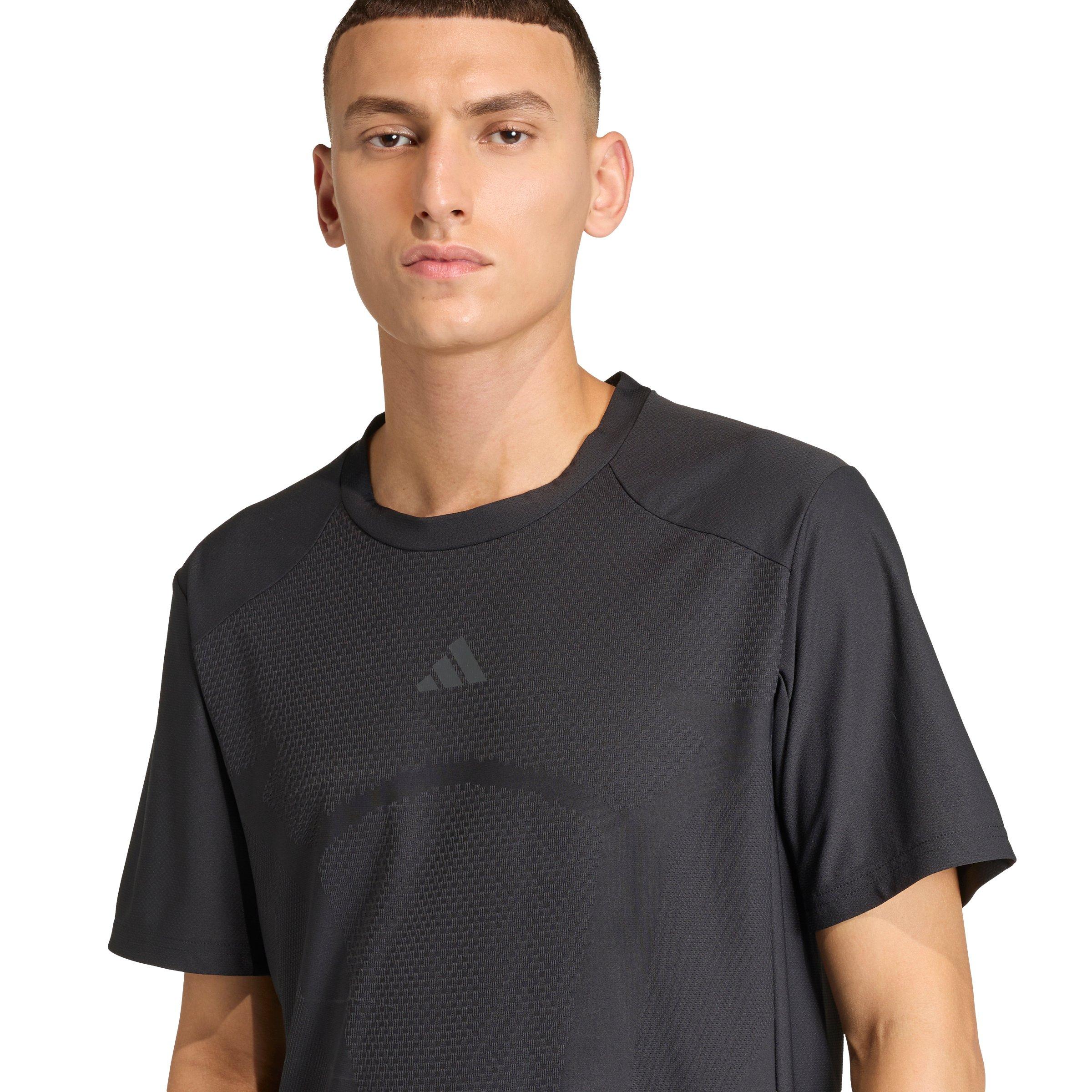 adidas Men's Climacool 3D T-Shirt - Black - BLACK Thumbnail View 4
