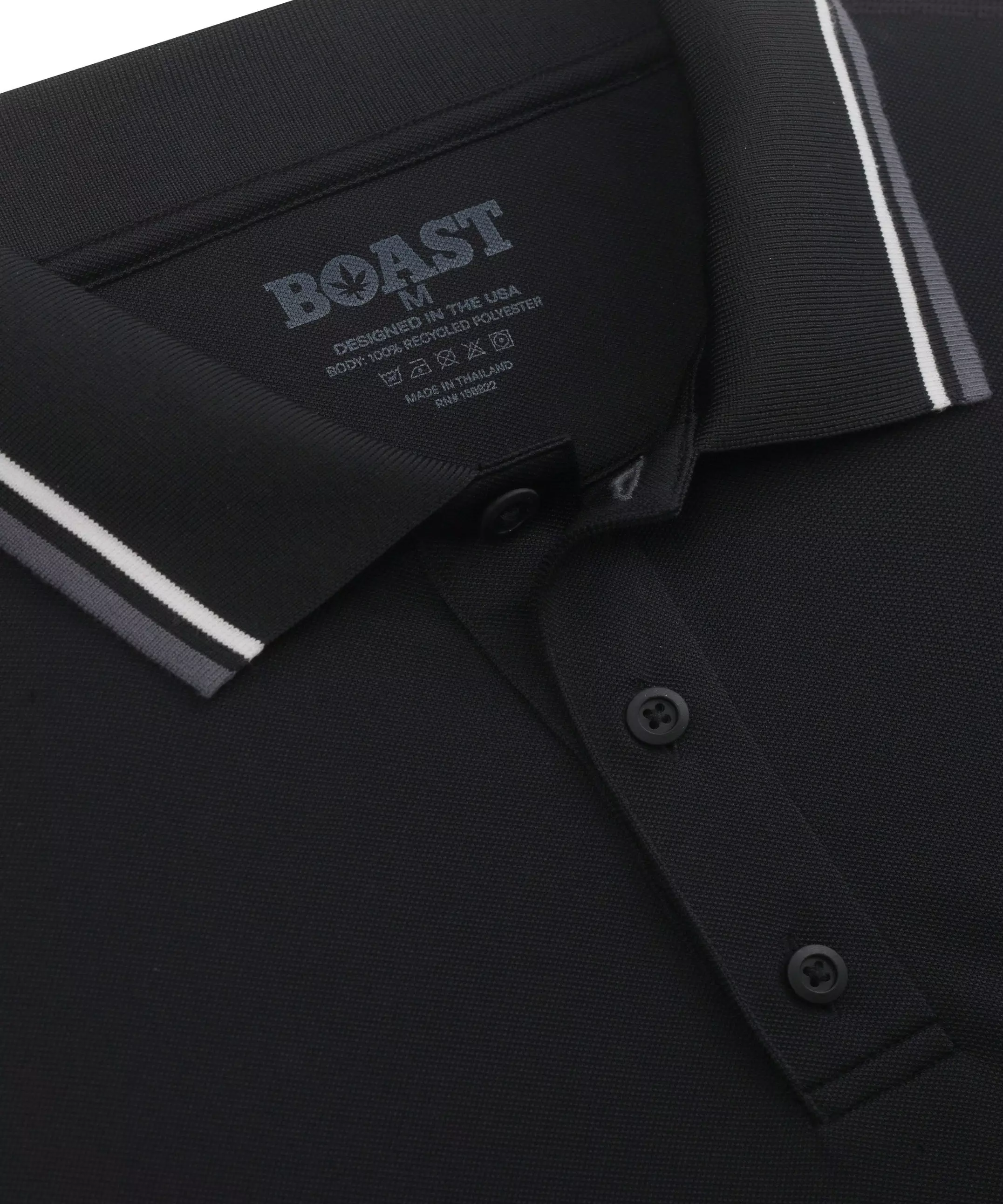 Boast Men's Tipped Match Polo 2.0 - Black/White - BLACK/WHITE