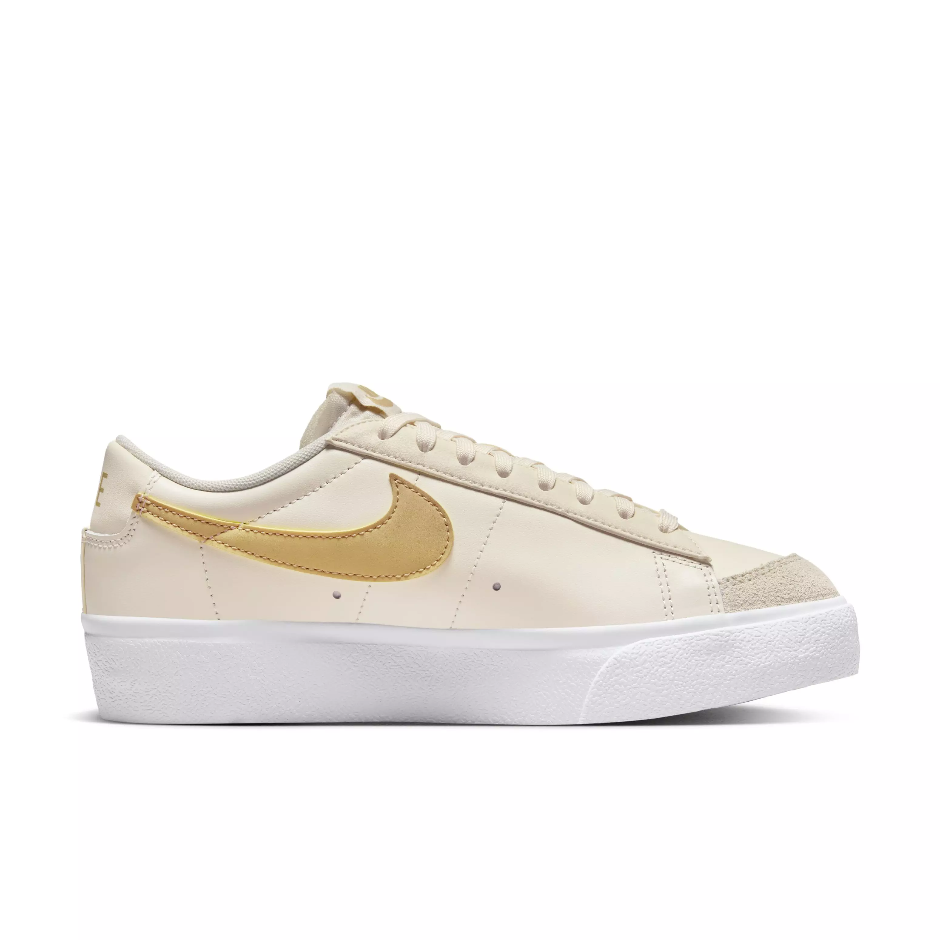 Nike Blazer Low Platform "Platform Pale Ivory/White/Saturn Gold" Women's Shoe - IVORY/WHITE/GOLD