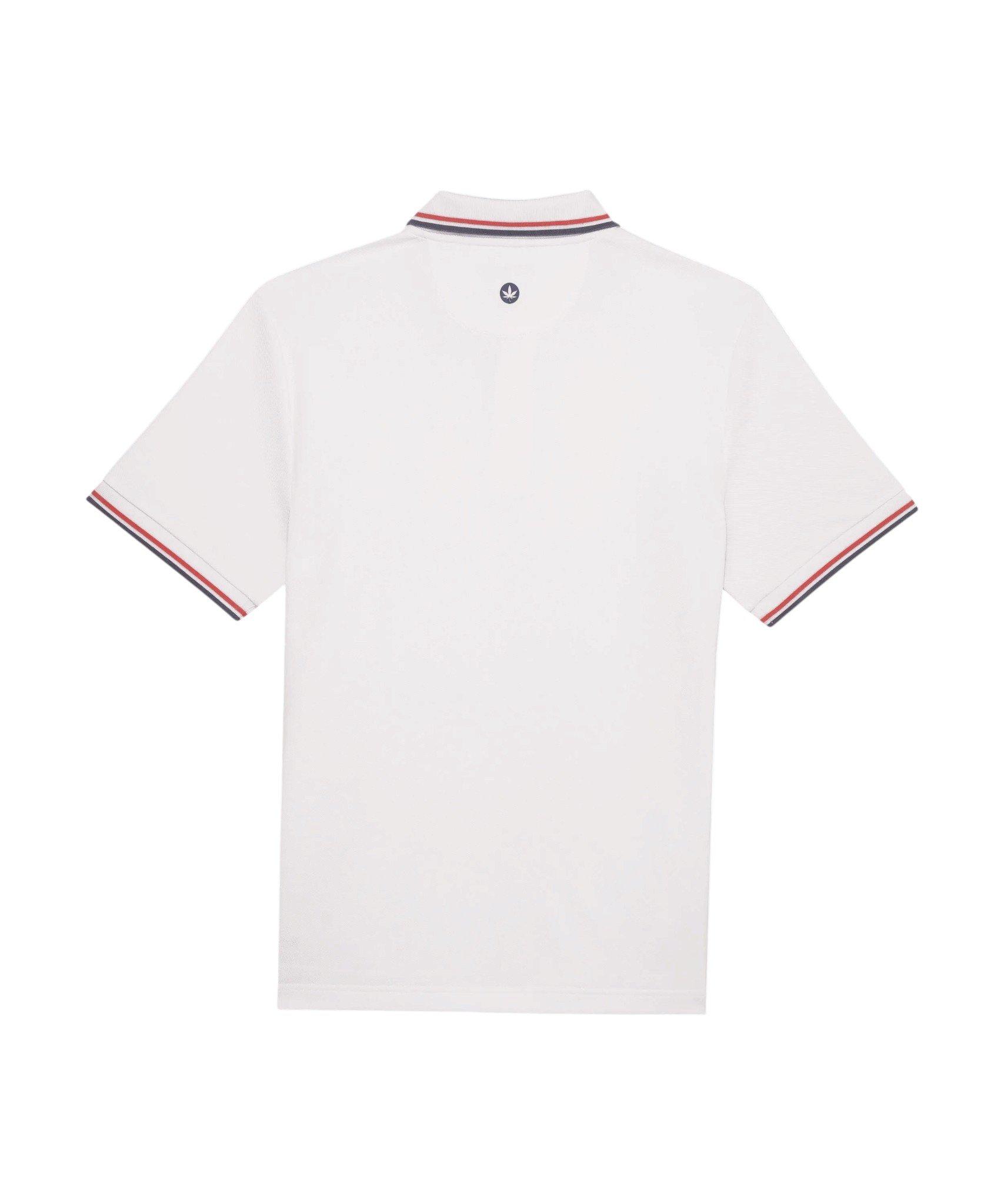 Boast Men's Tipped Match Polo 2.0 - White/Red/Navy - WHITE/RED/NAVY