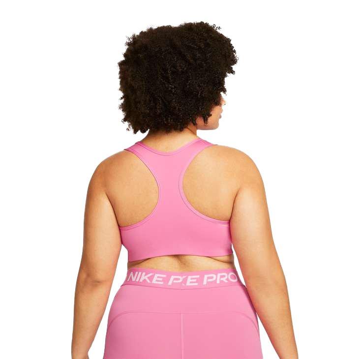 Nike Women's Medium-Support Non-Padded Futura Graphic Sports Bra-Pink