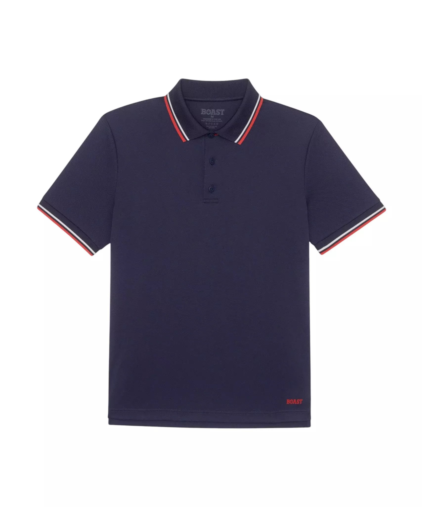 Boast Men's Tipped Match Polo 2.0 - Navy/Red/White - NAVY/RED/WHITE