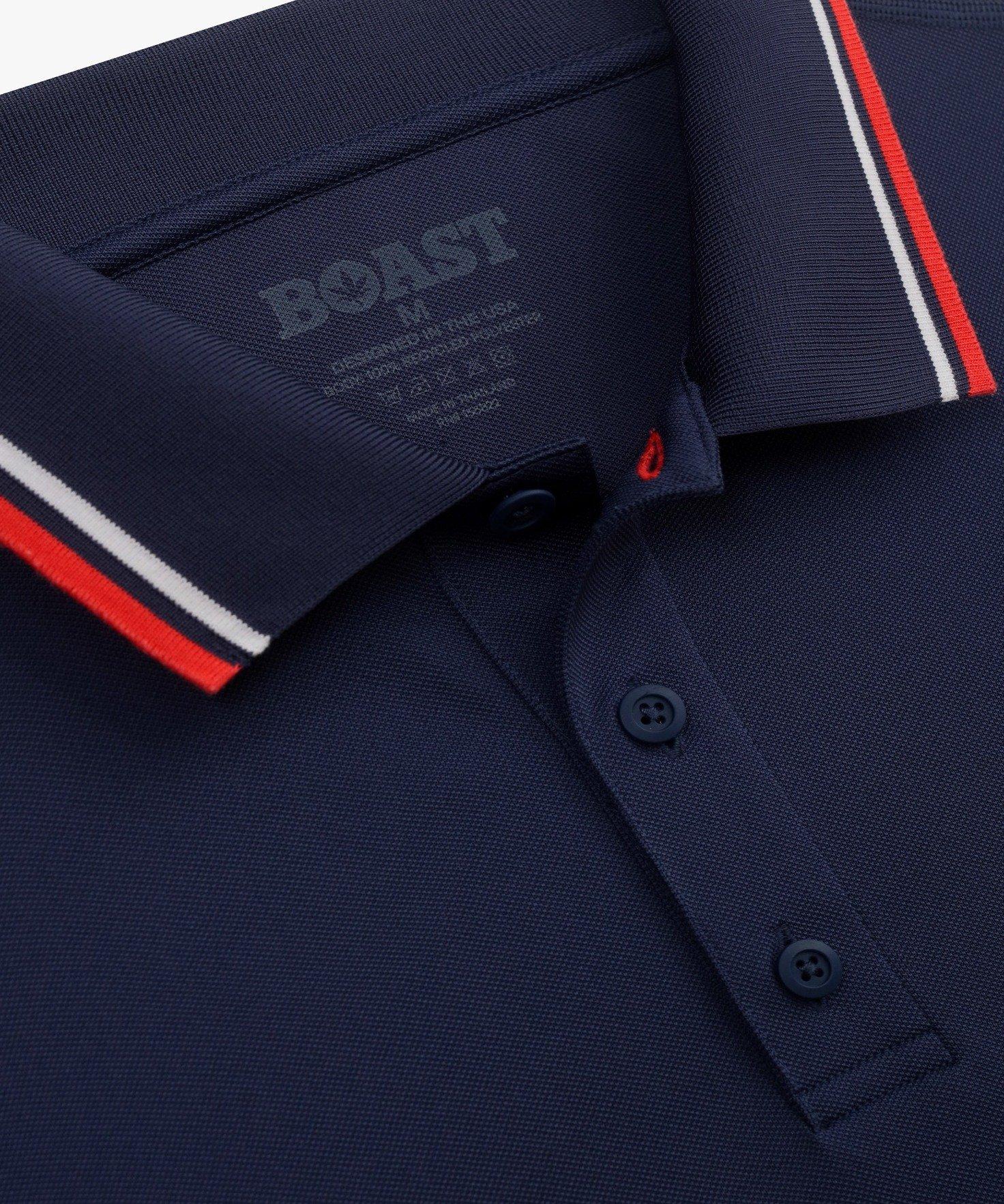 Boast Men's Tipped Match Polo 2.0 - Navy/Red/White - NAVY/RED/WHITE