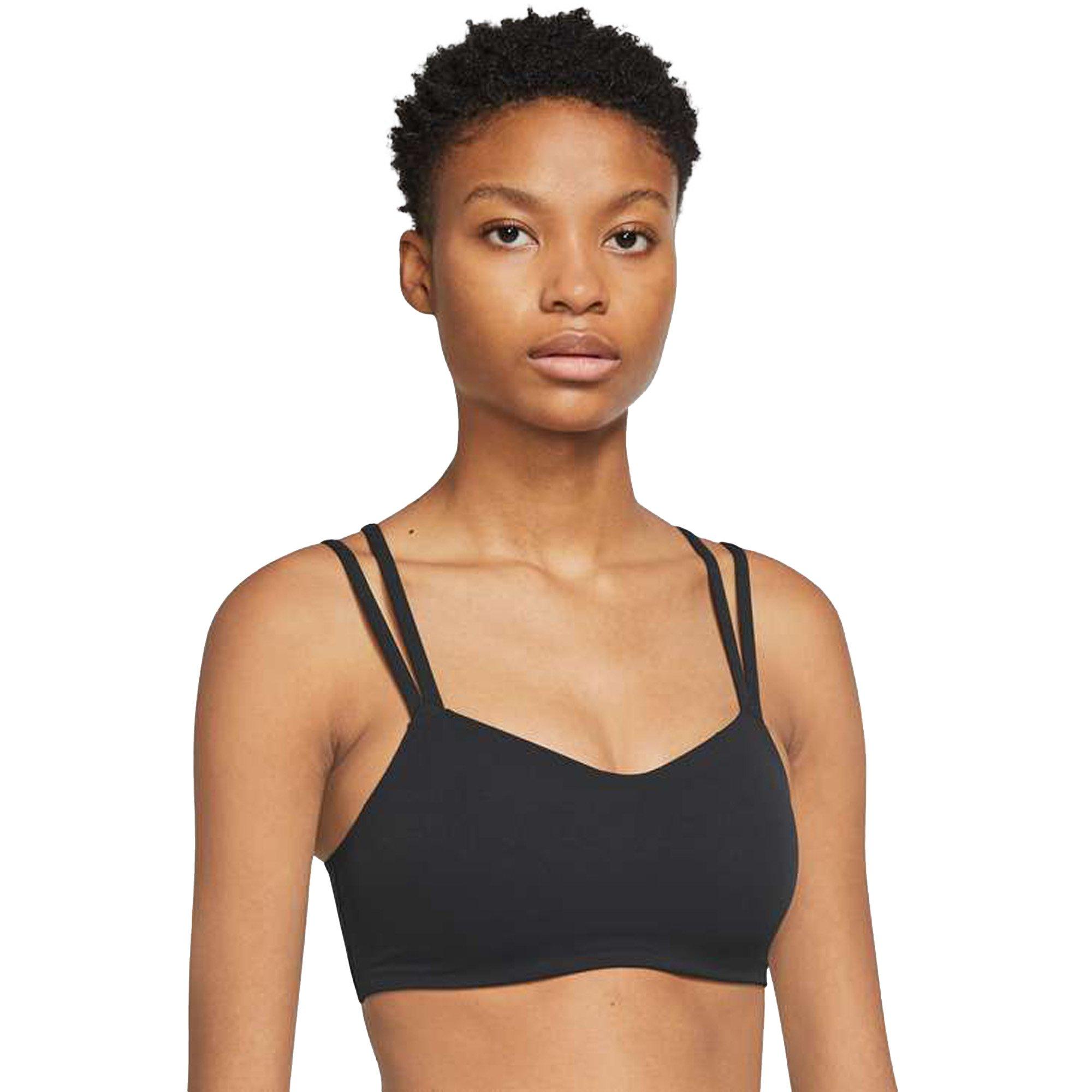 Nike Women's Light-Support Padded Strappy Sports Bra - BLACK Thumbnail View 1