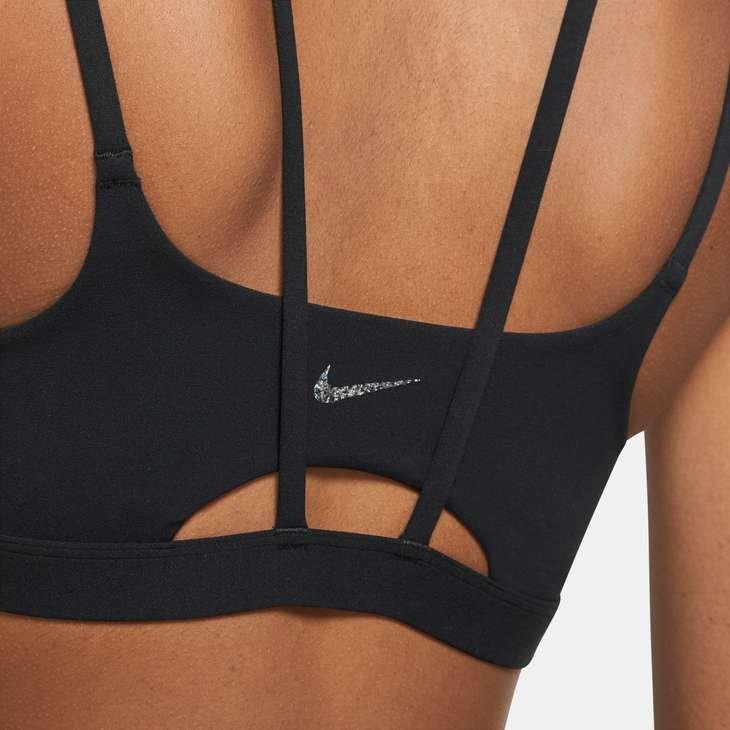 Nike Women's Light-Support Padded Strappy Sports Bra - BLACK Thumbnail View 3