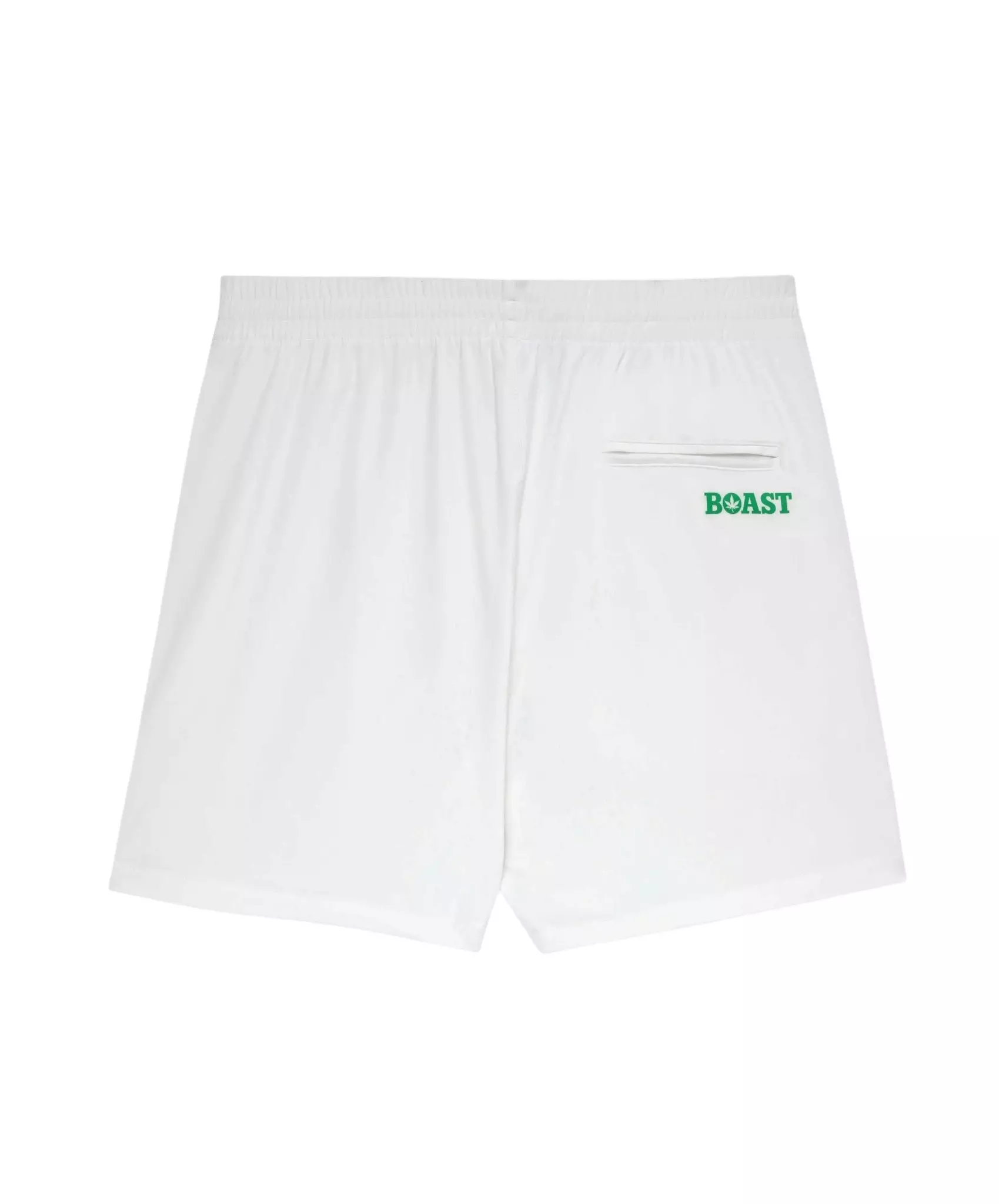 Boast Men's 5" Peak Performance Short - White/Green - WHITE/GREEN