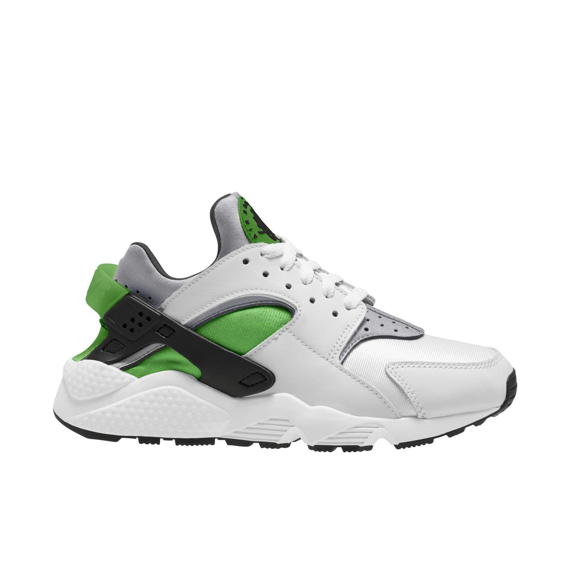 Nike Air Huarache "White/Wolf Grey/Chlorophyll/Black" Women's Shoe - WHITE/GREY/CHLOROPHYLL/BLACK Thumbnail View 1