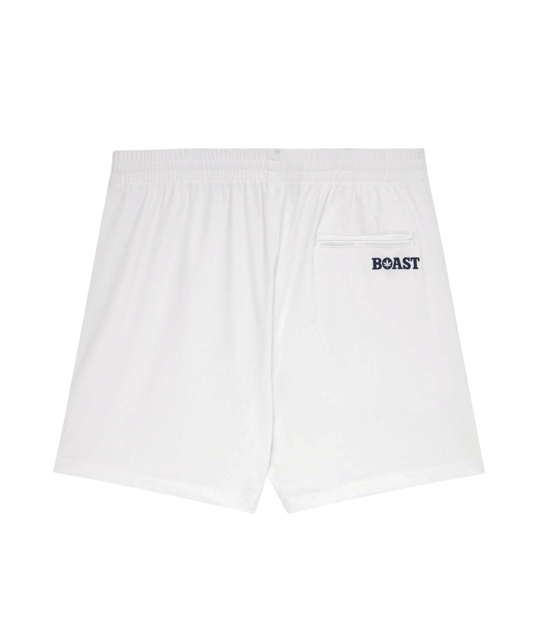 Boast Men's 5" Peak Performance Short - White/Navy - WHITE/NAVY