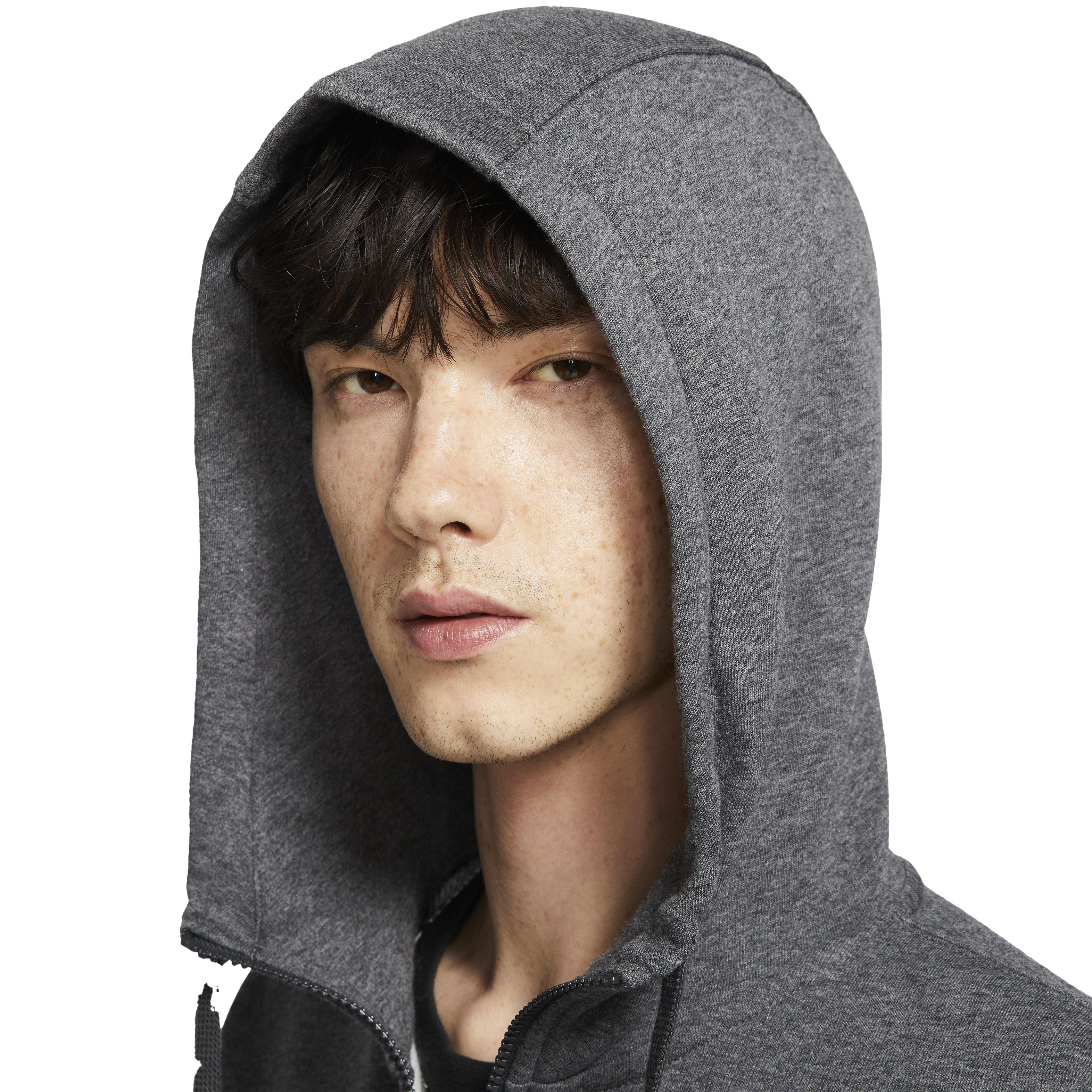 Nike Men's Sportswear Club Full-Zip Hoodie - GREY Thumbnail View 2