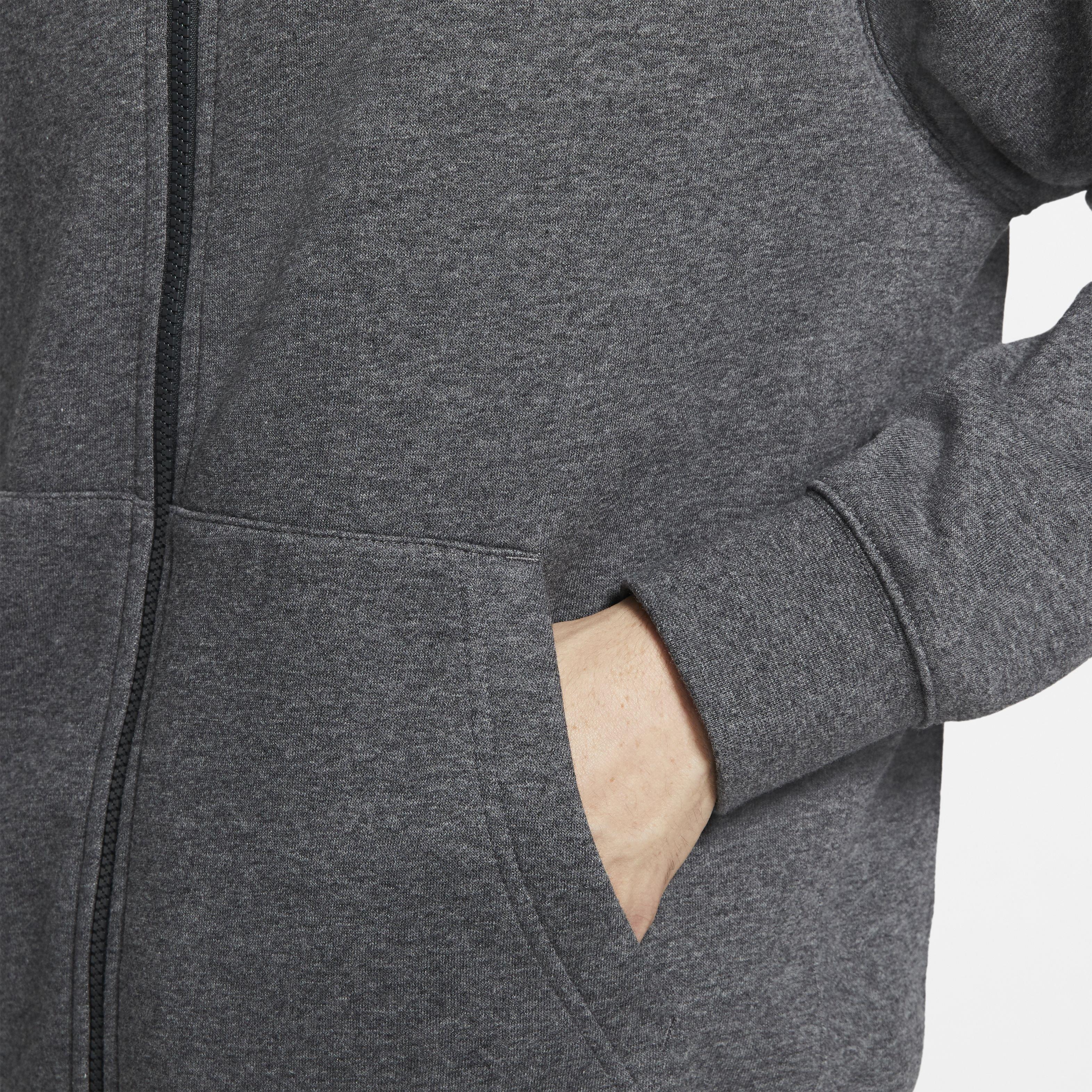 Nike Men's Sportswear Club Full-Zip Hoodie - GREY Thumbnail View 3
