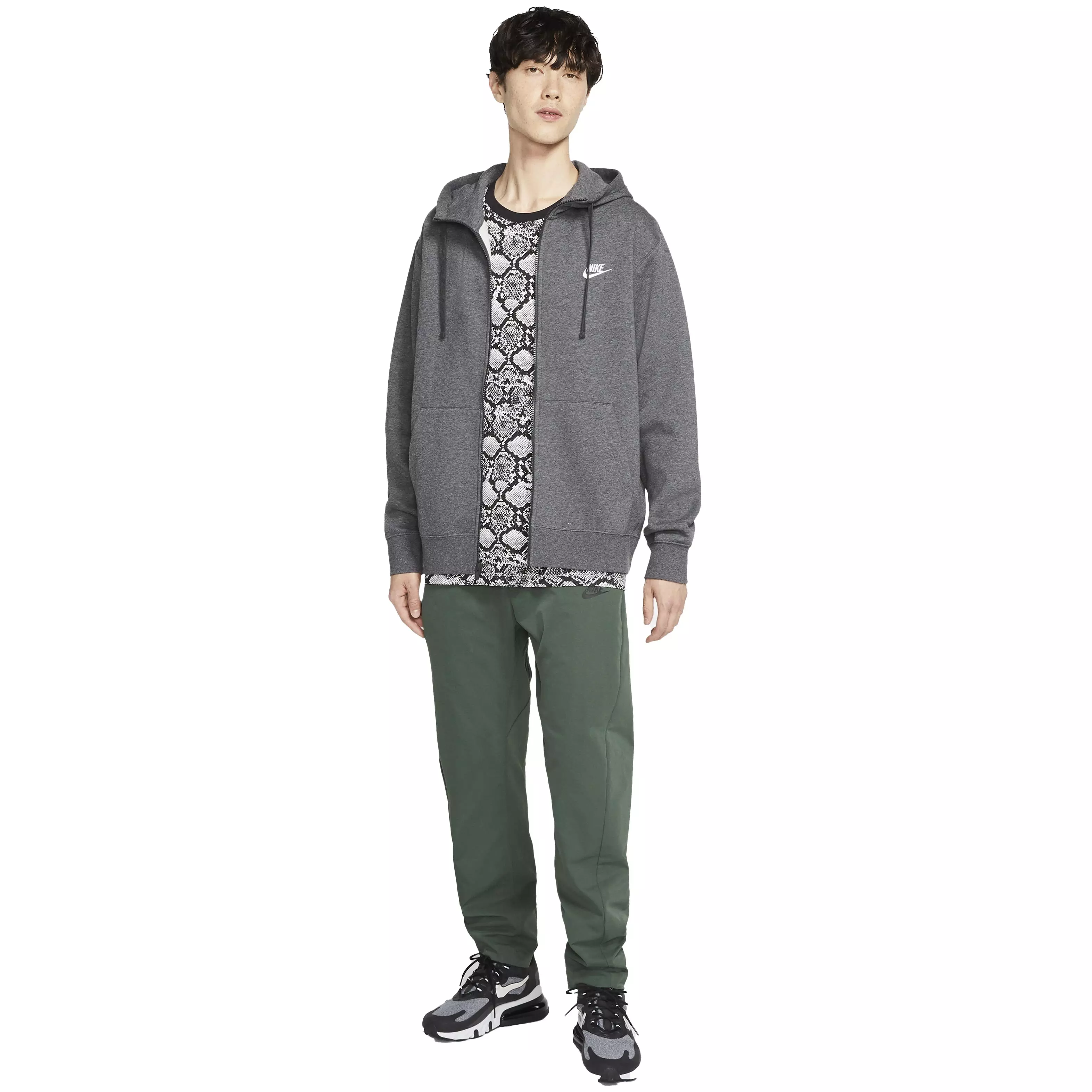 Nike Men's Sportswear Club Full-Zip Hoodie - GREY