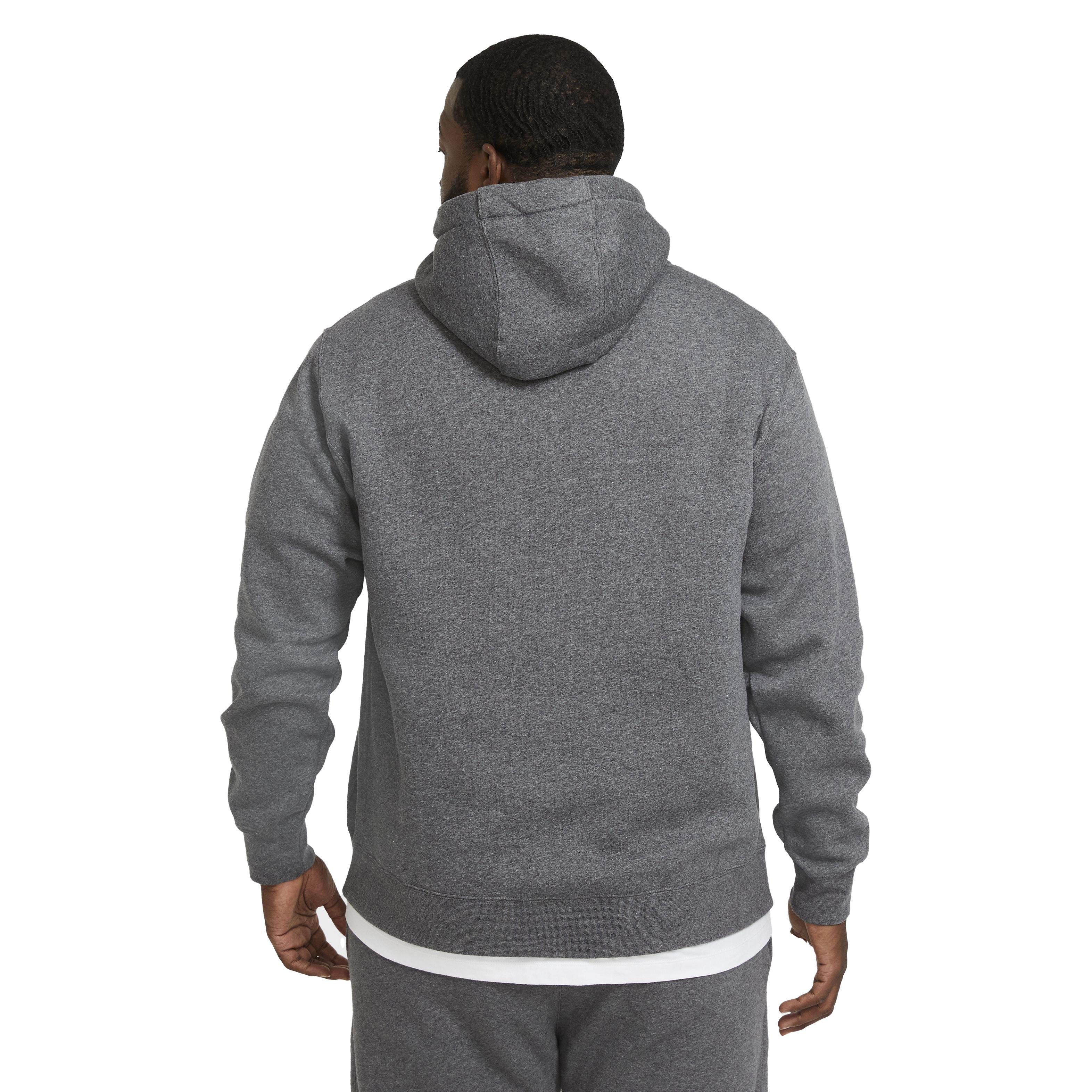 Nike Men's Sportswear Club Full-Zip Hoodie - GREY Thumbnail View 6