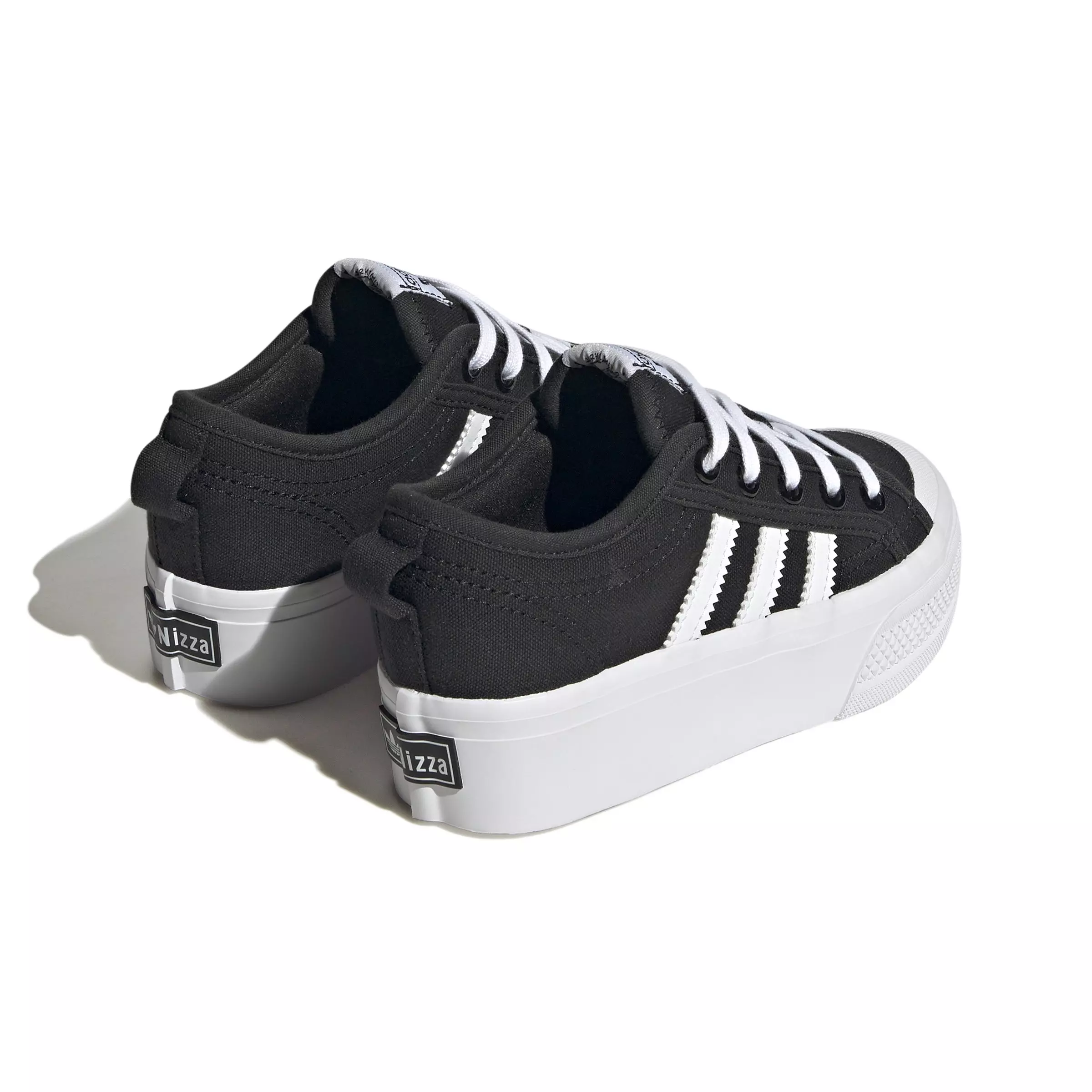 adidas Originals Nizza Platform "Core Black/Ftwr White/Core Black" Preschool Girls' Shoe - BLACK/WHITE/BLACK