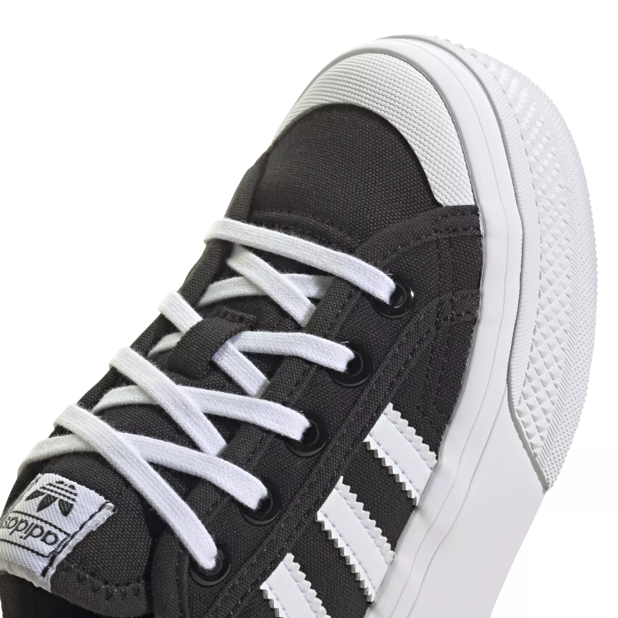 adidas Originals Nizza Platform "Core Black/Ftwr White/Core Black" Preschool Girls' Shoe - BLACK/WHITE/BLACK