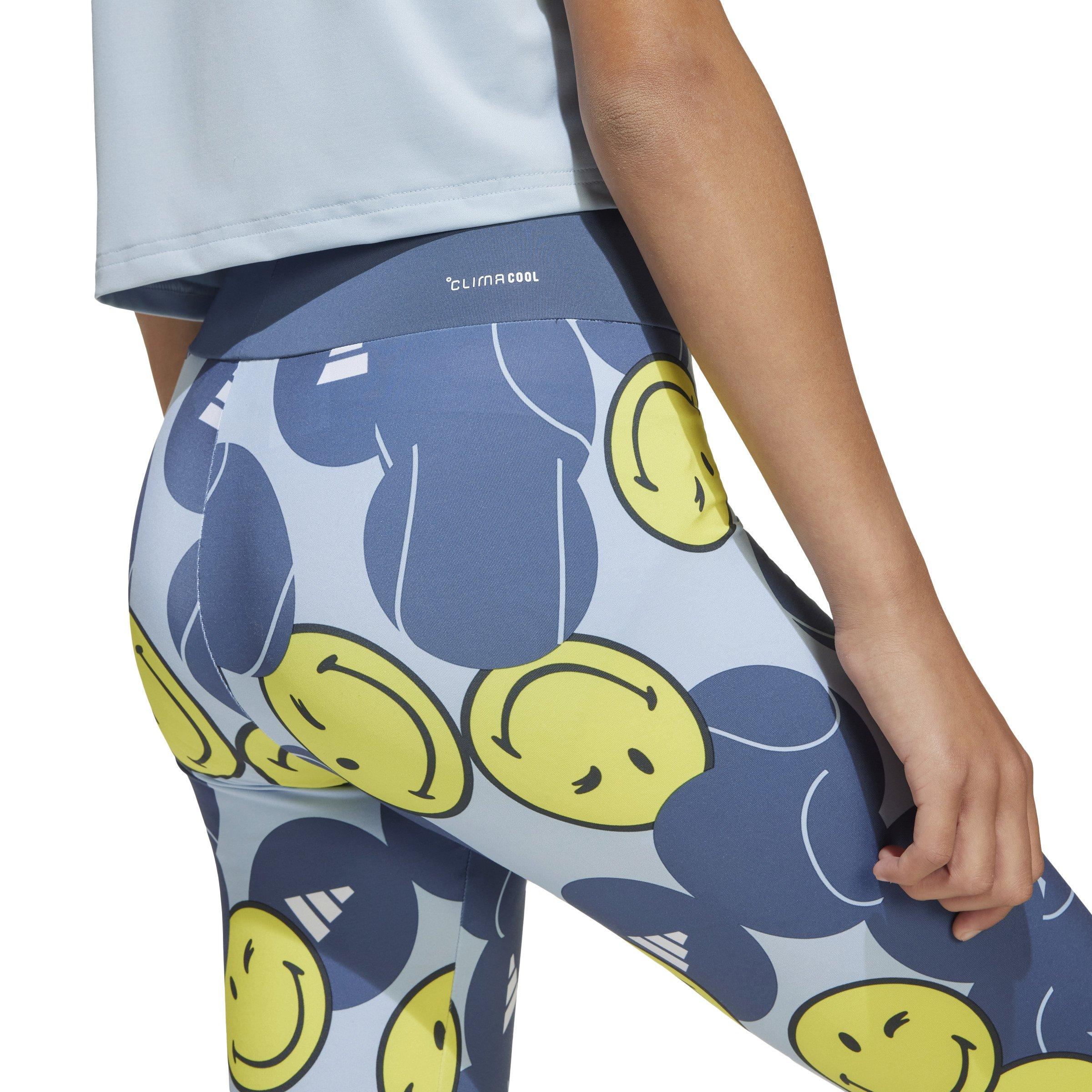 adidas x Smileyworld Big Girls' Blue Training Leggings