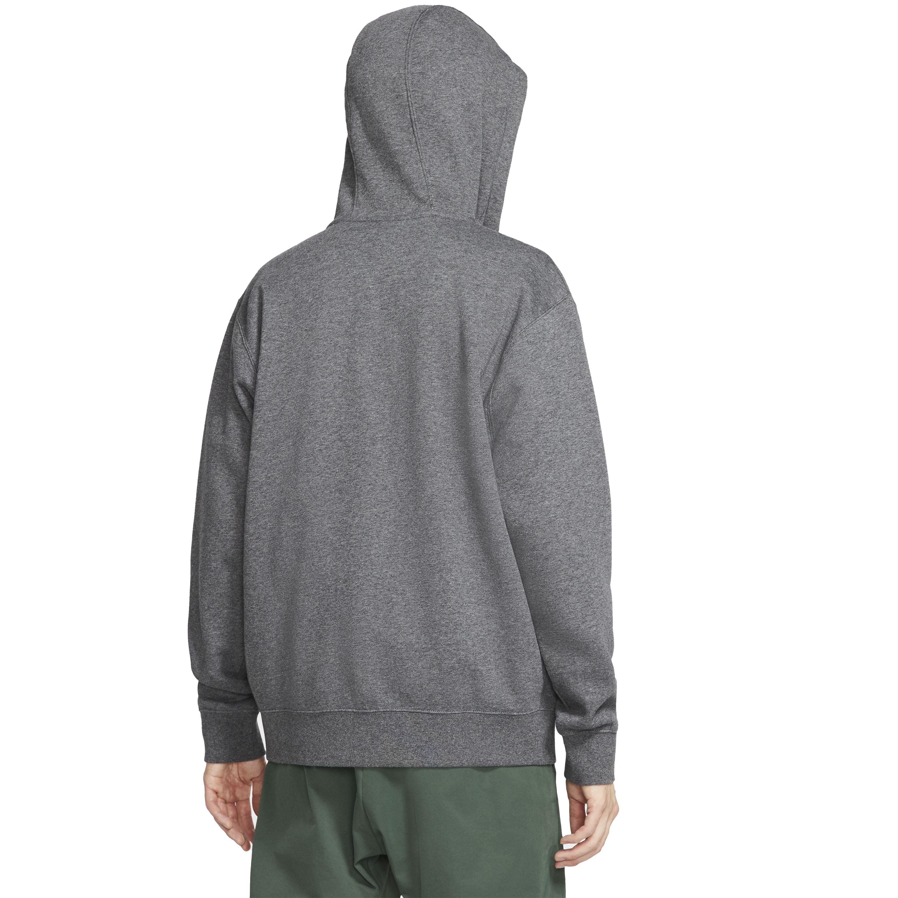 Nike Men's Sportswear Club Full-Zip Hoodie - Big & Tall - GREY Thumbnail View 2