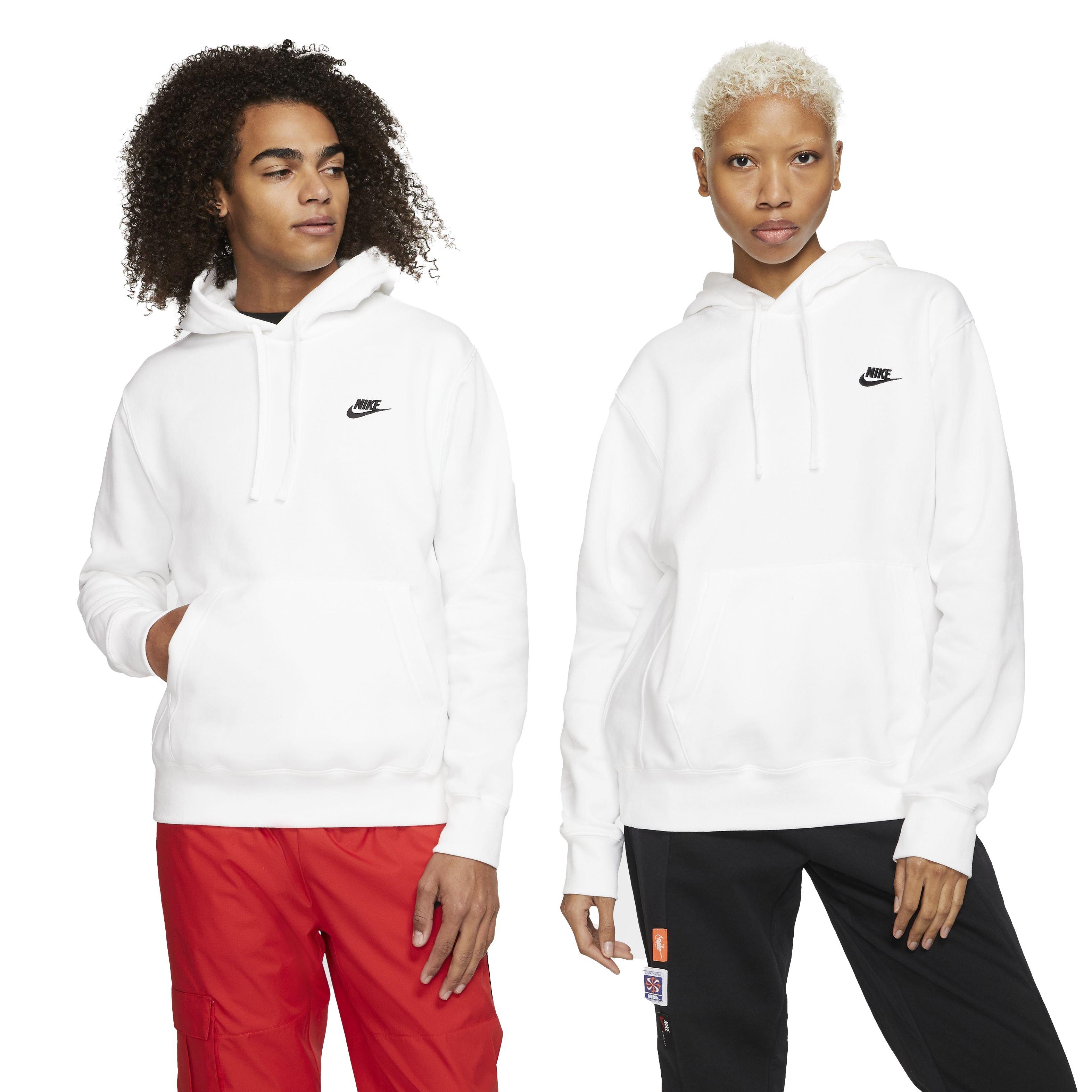 Nike Men's Sportswear Club BB Pullover Hoodie - WHITE Thumbnail View 1