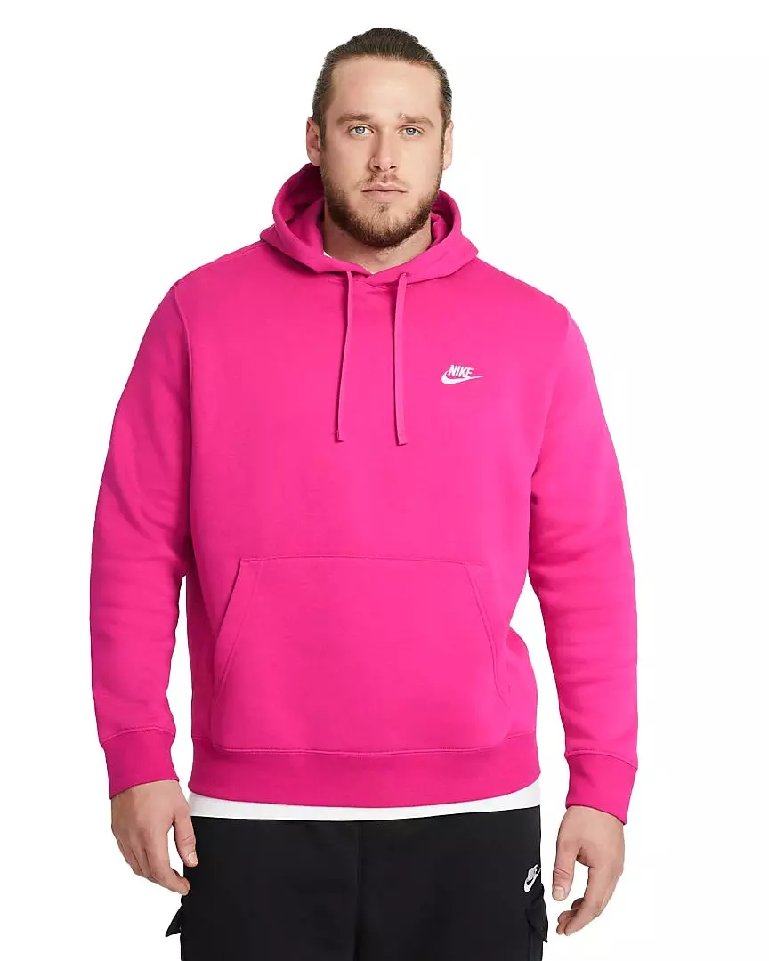Nike Men's Sportswear Club BB Pullover Hoodie - PINK
