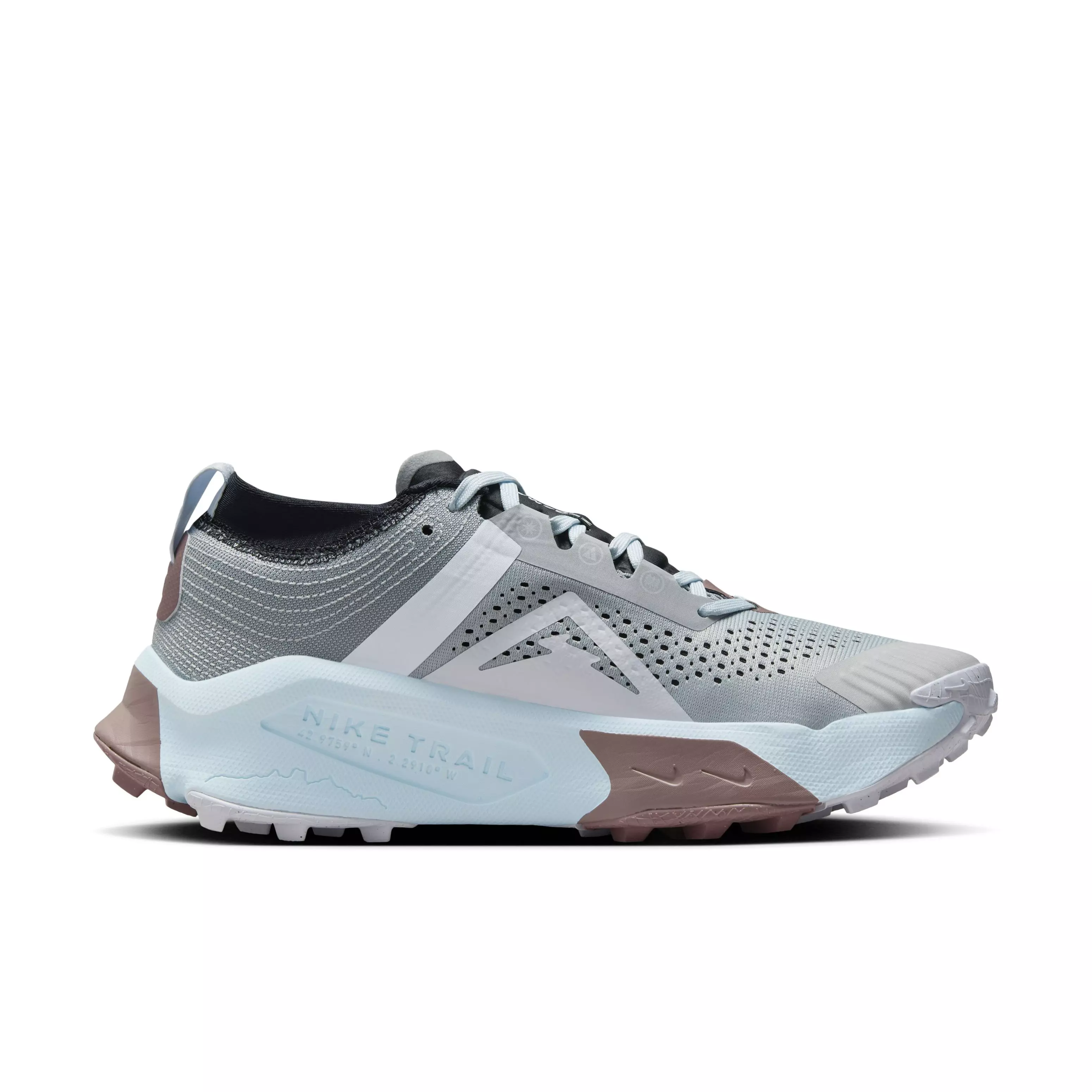 Nike Zegama "Light Smoke Grey/Black/Glacier Blue/White" Women's Trail Running Shoe - LT GREY/BLACK/BLUE/WHITE