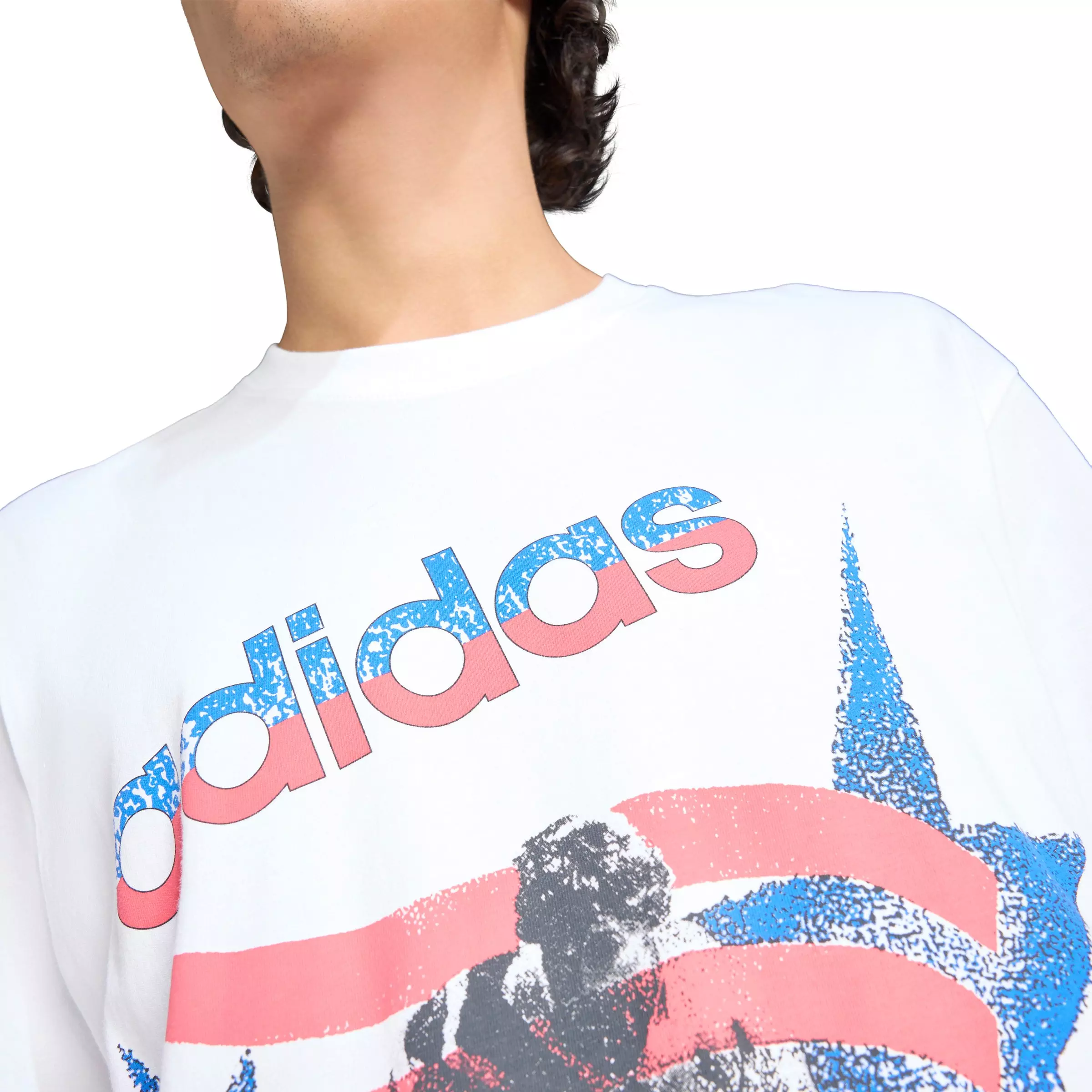 adidas Originals Men's Archive Football Stars Graphic T-Shirt - White - WHITE