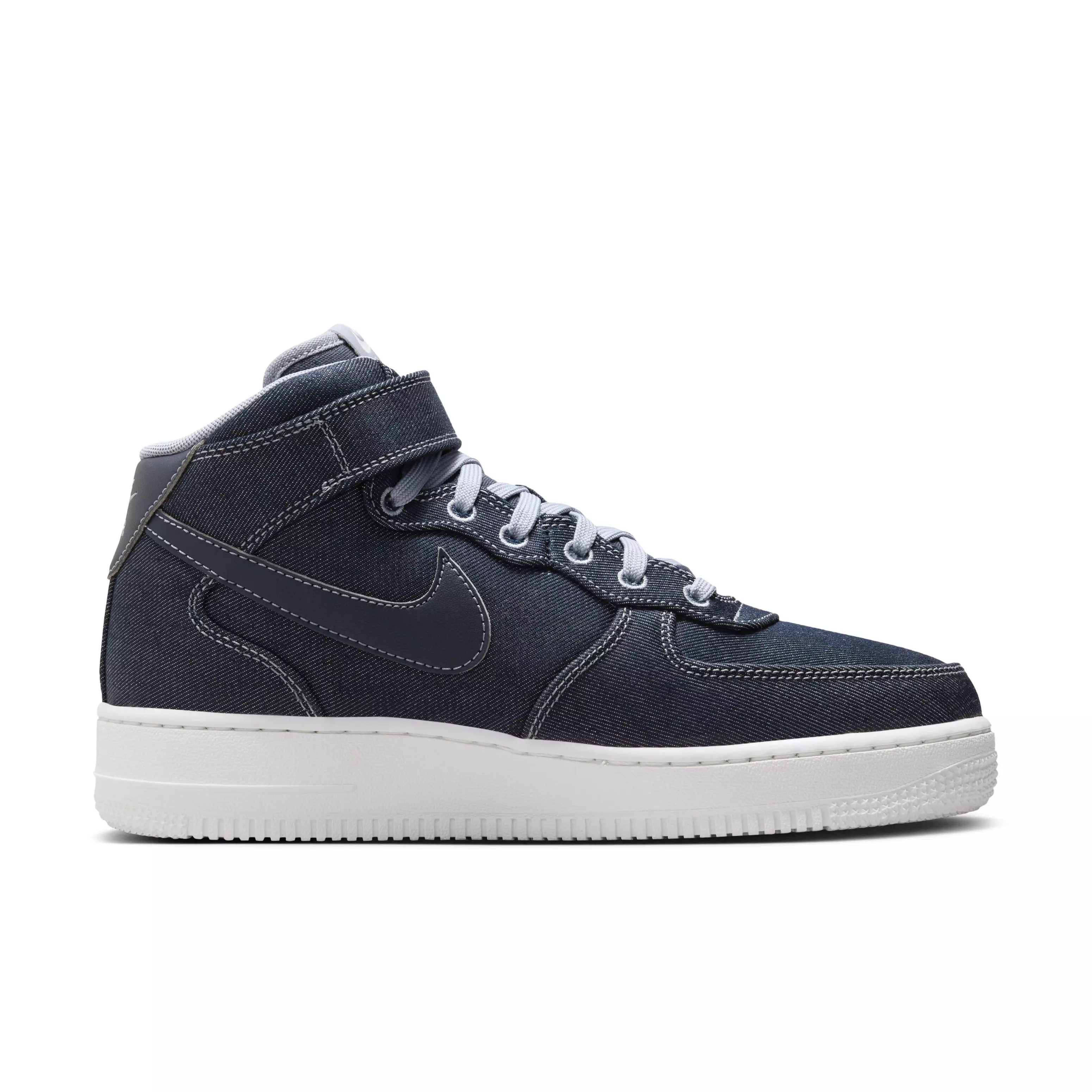 Nike Air Force 1 '07 Mid "Obsidian/Summit White/Ashen Slate/Obsidian" Women's Shoe - OBSIDIAN/WHITE/SLATE/OBSIDIAN