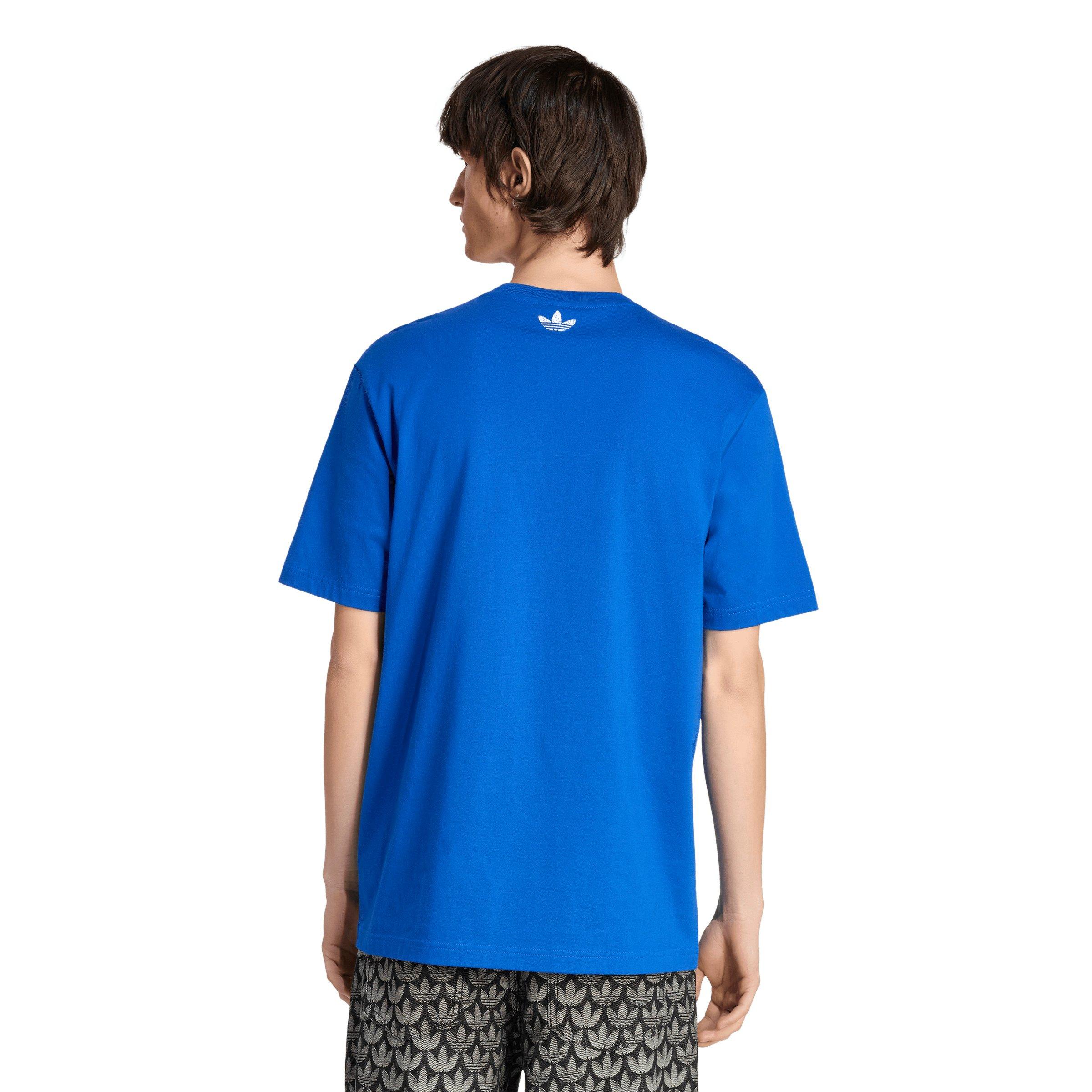 adidas Originals Men's Archive Football Stars Graphic T-Shirt - Blue - BLUE Thumbnail View 2