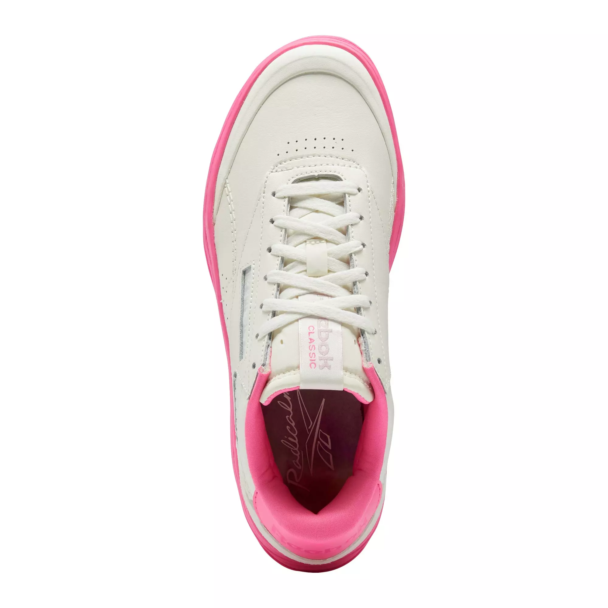 Reebok Club C Double Geo "Chalk/Atomic Pink" Women's Shoe - WHITE/PINK