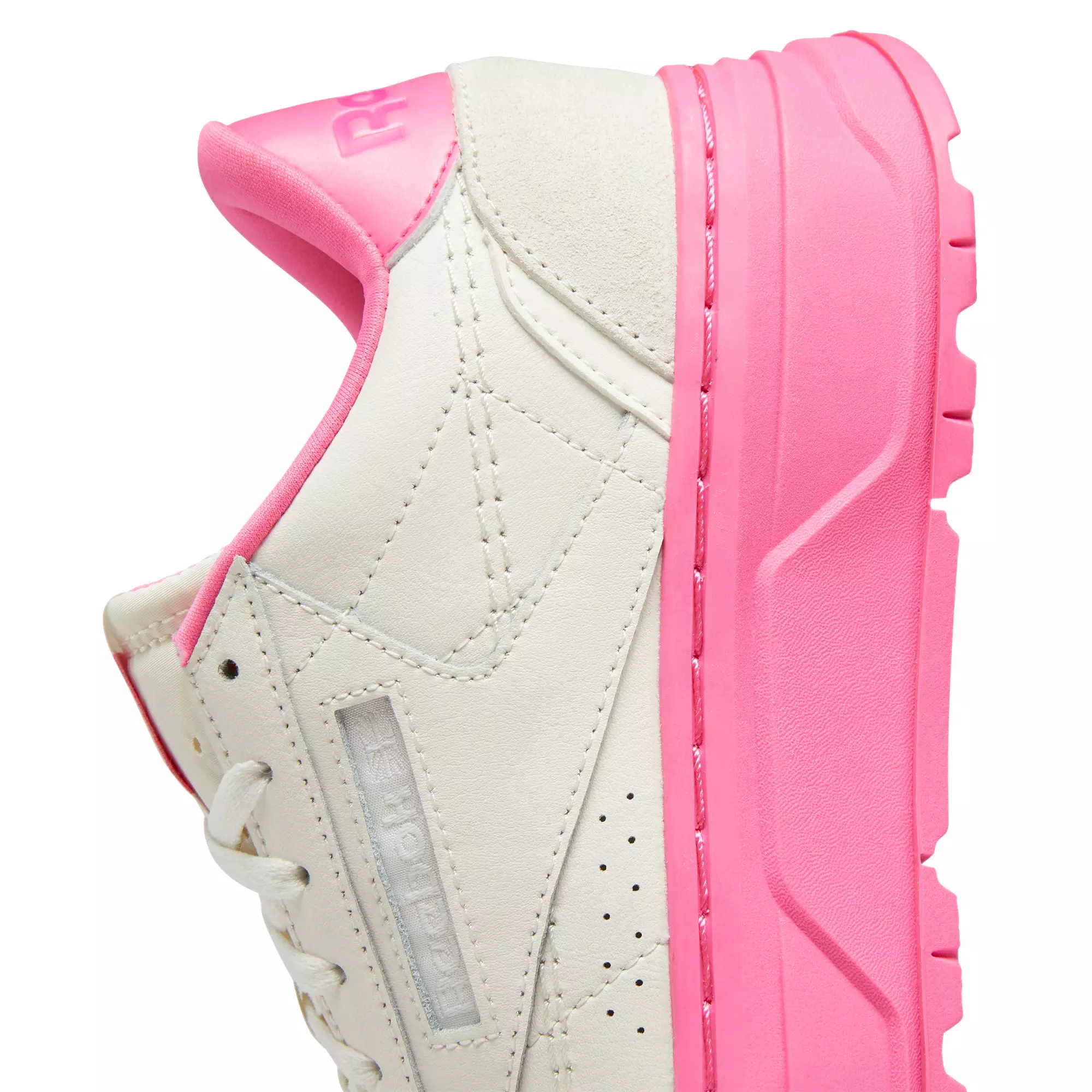 Reebok Club C Double Geo "Chalk/Atomic Pink" Women's Shoe - WHITE/PINK